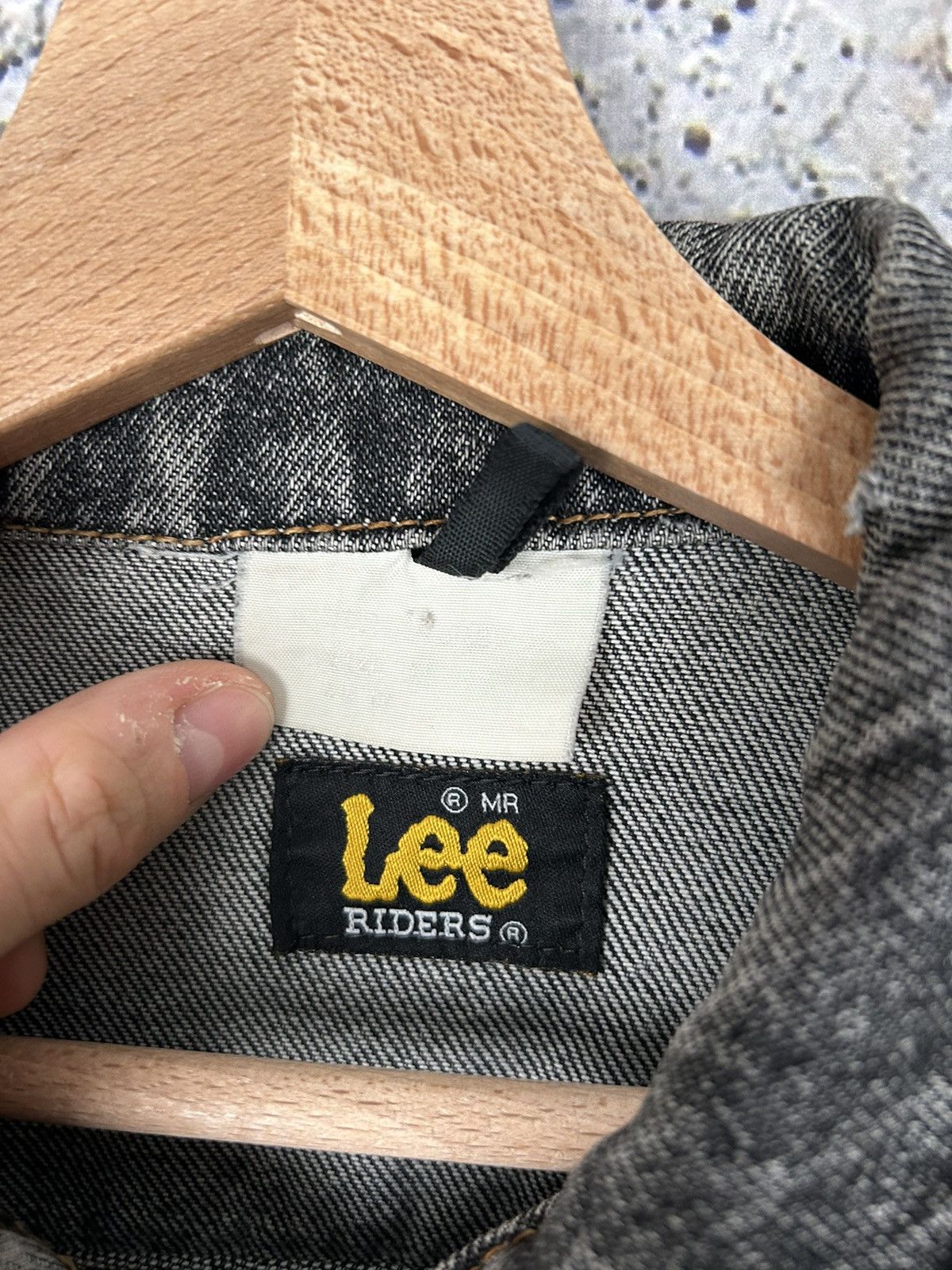 Lee Vintage Lee Riders Washed Black Denim Trucker 90s Size US L / EU 52-54 / 3 - 5 Thumbnail