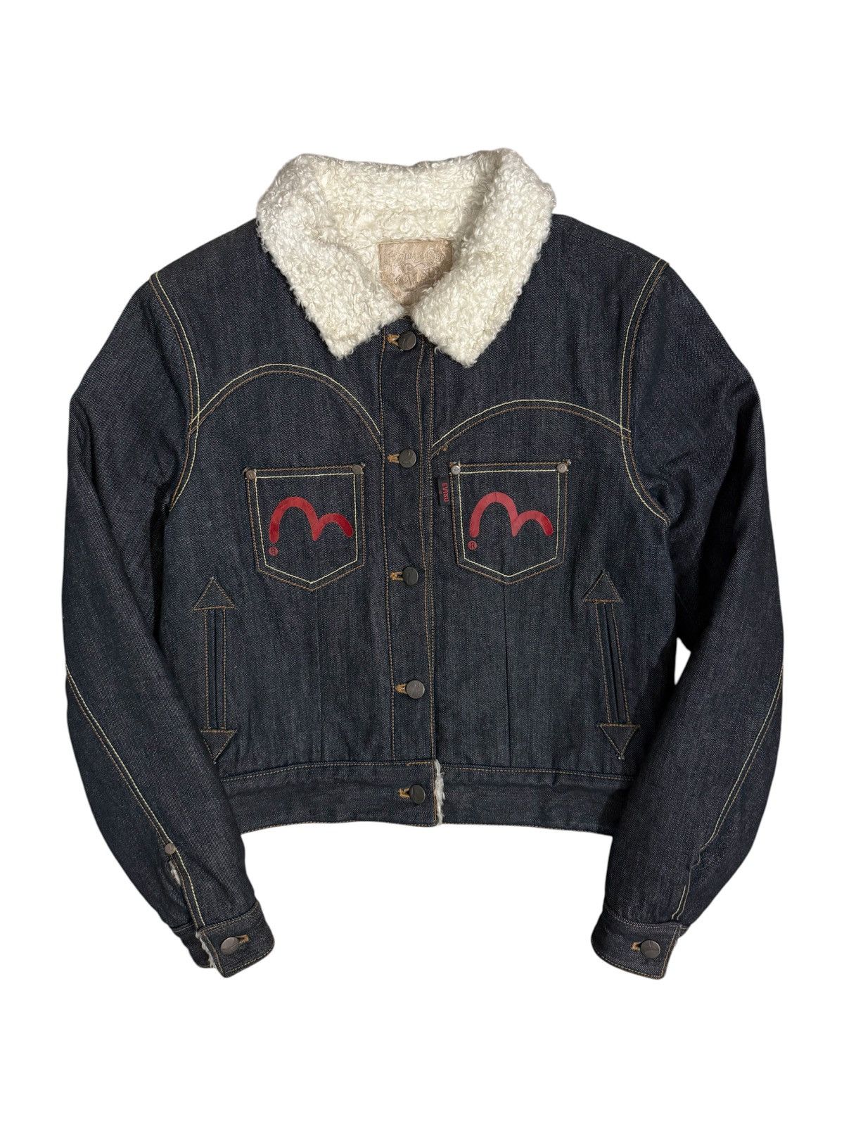 Evisu Evisu sherpa denim jacket Size L / US 10 / IT 46 - 1 Thumbnail