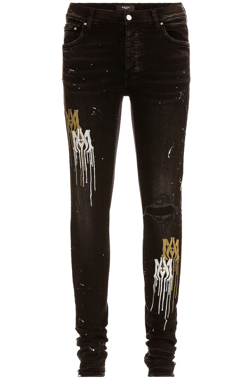 Amiri o1w1db10525 MA Drip Jeans in Aged Black Size US 30 / EU 46 - 1 Thumbnail