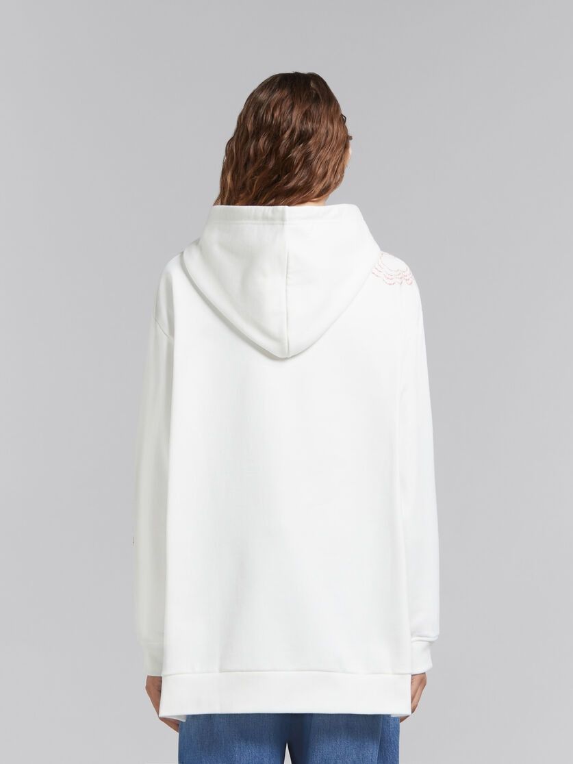 Marni oc11z0525 Cotton Hoodie in White Size S / US 4 / IT 40 - 3 Thumbnail