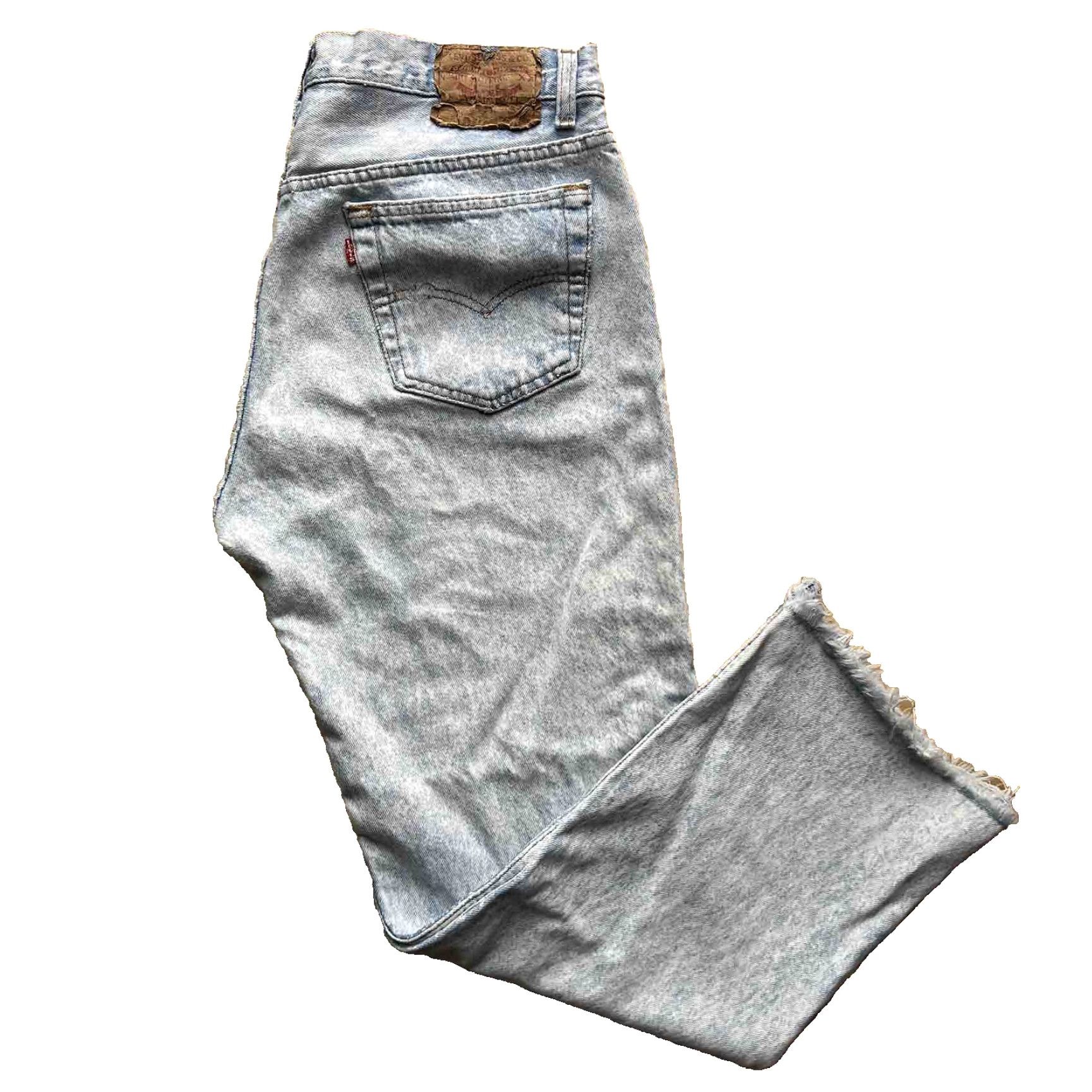 Levi's Vintage Levi's 501 Jeans 34x28 Blue Light Wash Distressed Denim USA 80s Western 5-Pocket Mens Jeans Size US 34 / EU 50 - 2 Thumbnail