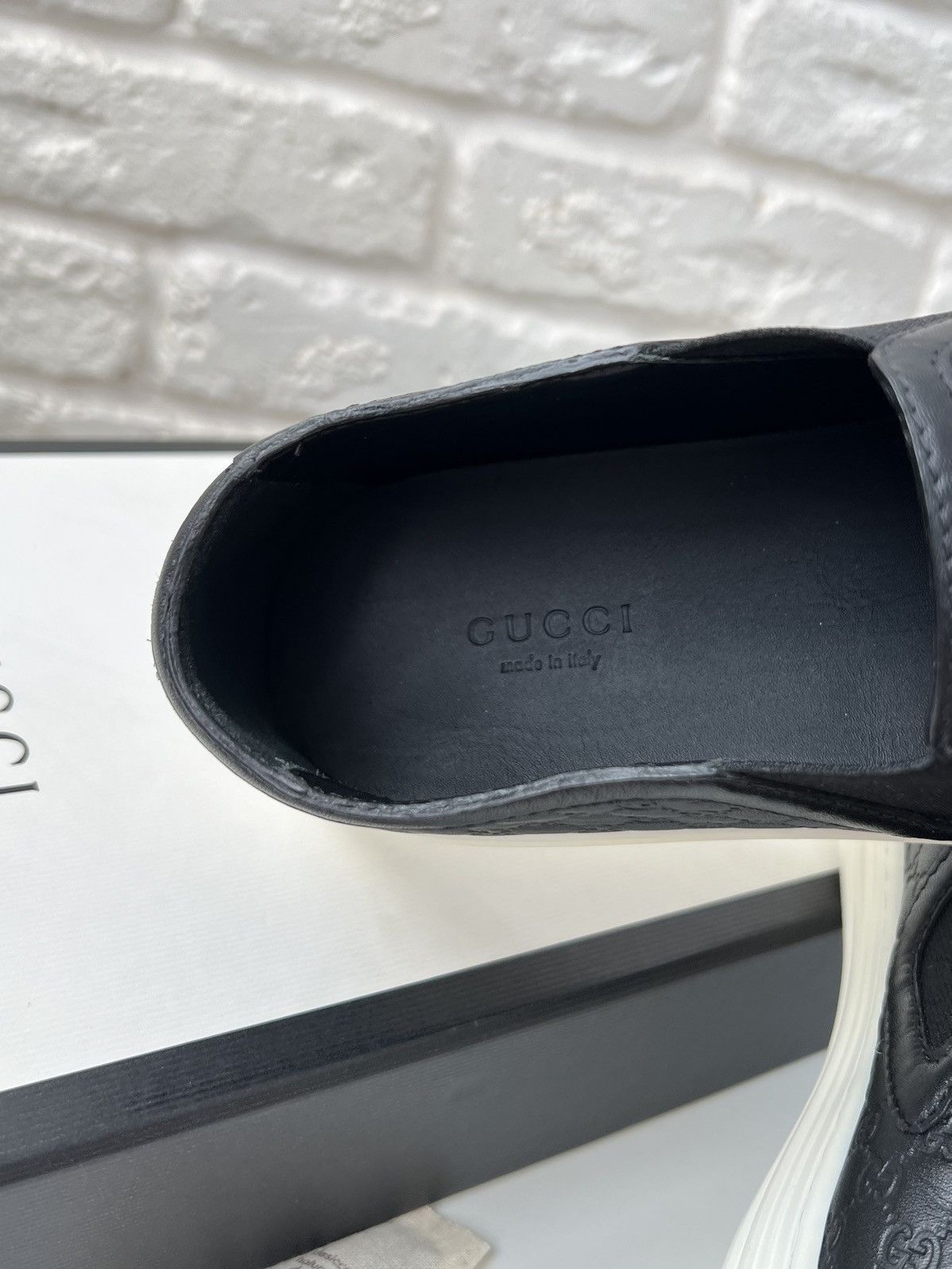 Gucci Gucci GG Microguccissima Leather Slip On Sneakers Shoes Size US 7.5 / IT 37.5 - 5 Thumbnail