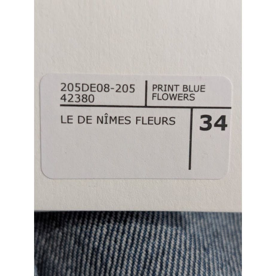 Jacquemus o1rshd1 Le Denim Fleurs in Print Blue Flowers Size US 34 / EU 50 - 23 Thumbnail