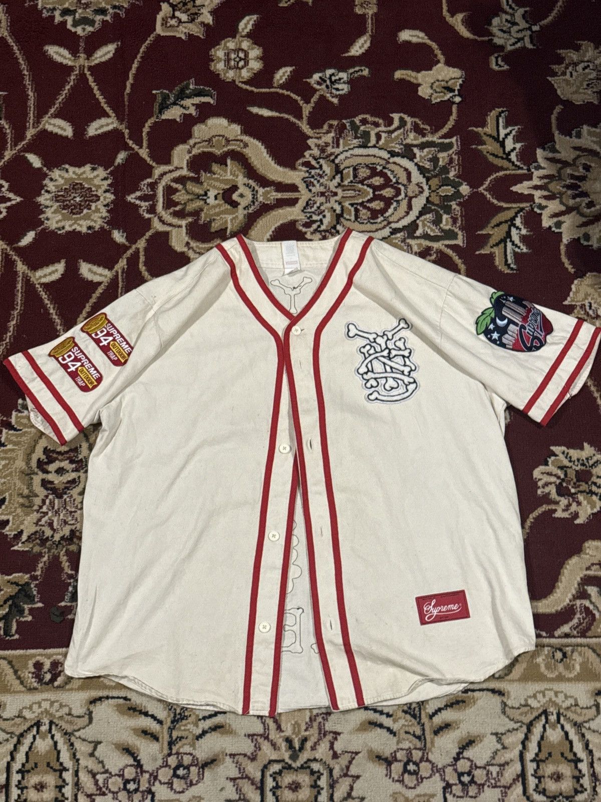 Supreme Patches Denim Baseball Jersey Supreme シュプリーム シャツ