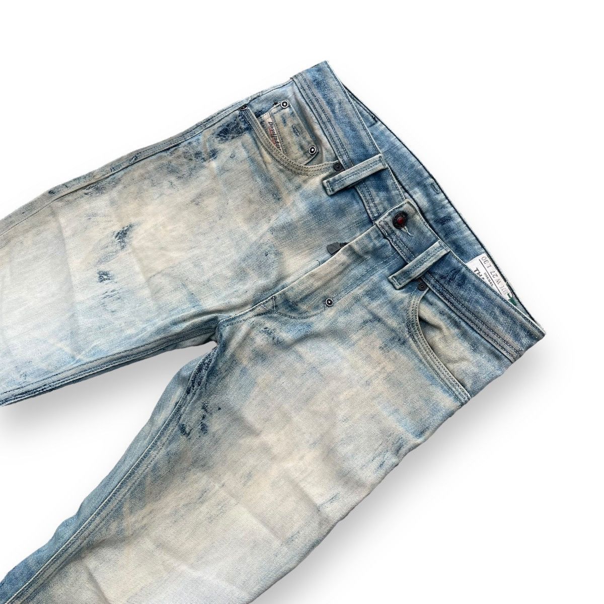 Diesel DIESEL COW LEATHER ACID WASH DISTRESSED DENIM PANTS Size US 30 / EU 46 - 4 Thumbnail