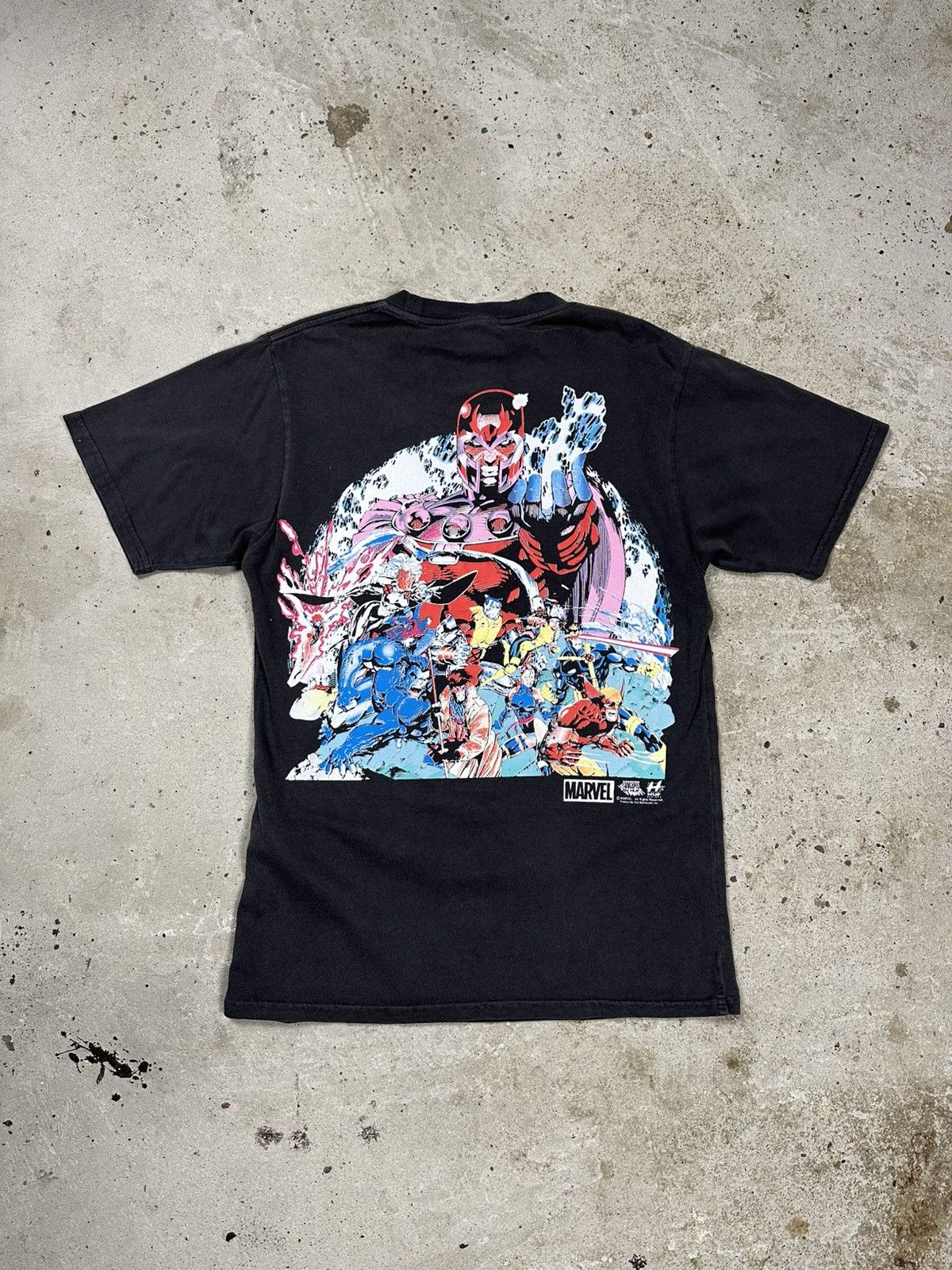 Huf HUF x Marvel X Men Washed Grey Remix T Shirt Size US S / EU 44-46 / 1 - 1 Thumbnail