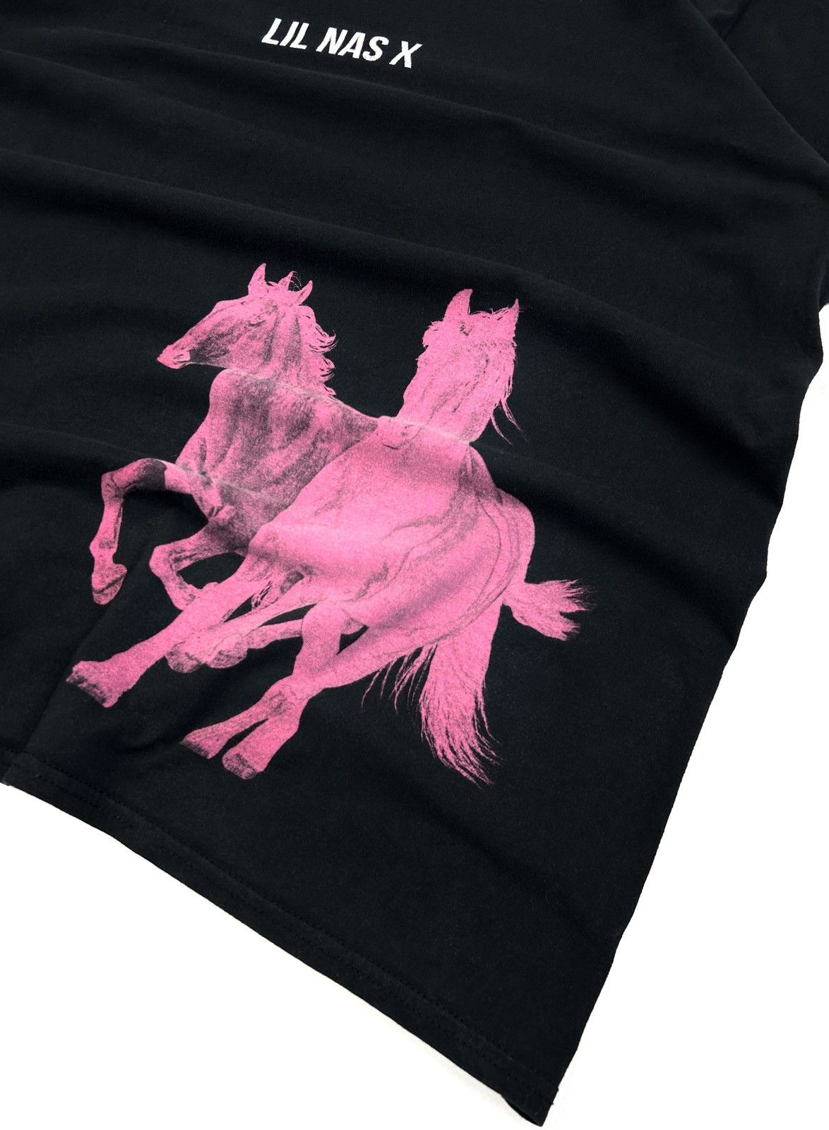 Rap Tees Rare LIL NAS X Pink Horses tee Black Size Xl Y2k Size US XL / EU 56 / 4 - 4 Thumbnail