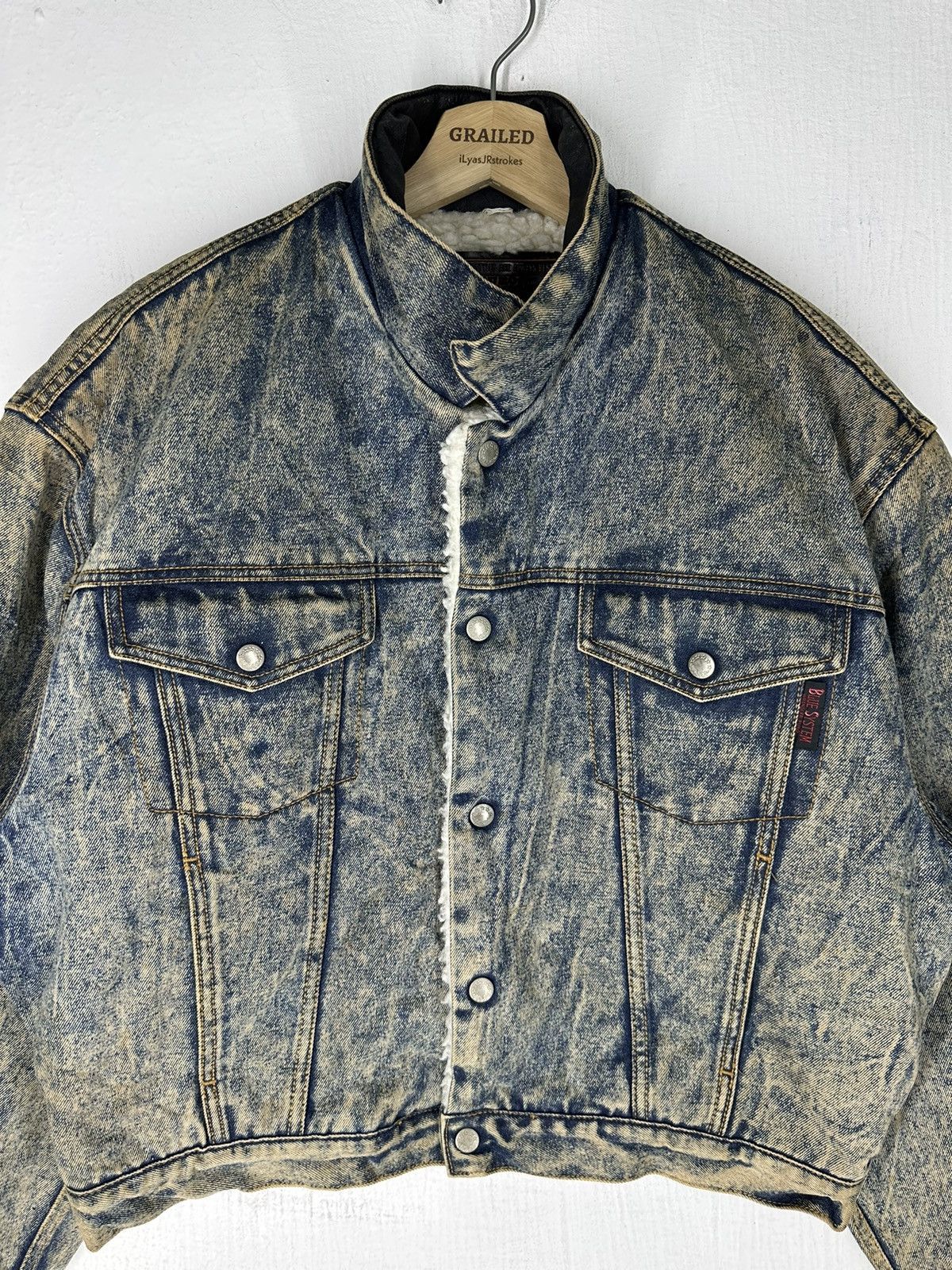 Wrangler Vintage Wrangler Euro Blue System Distred Denim Jacket Size US L / EU 52-54 / 3 - 2 Thumbnail
