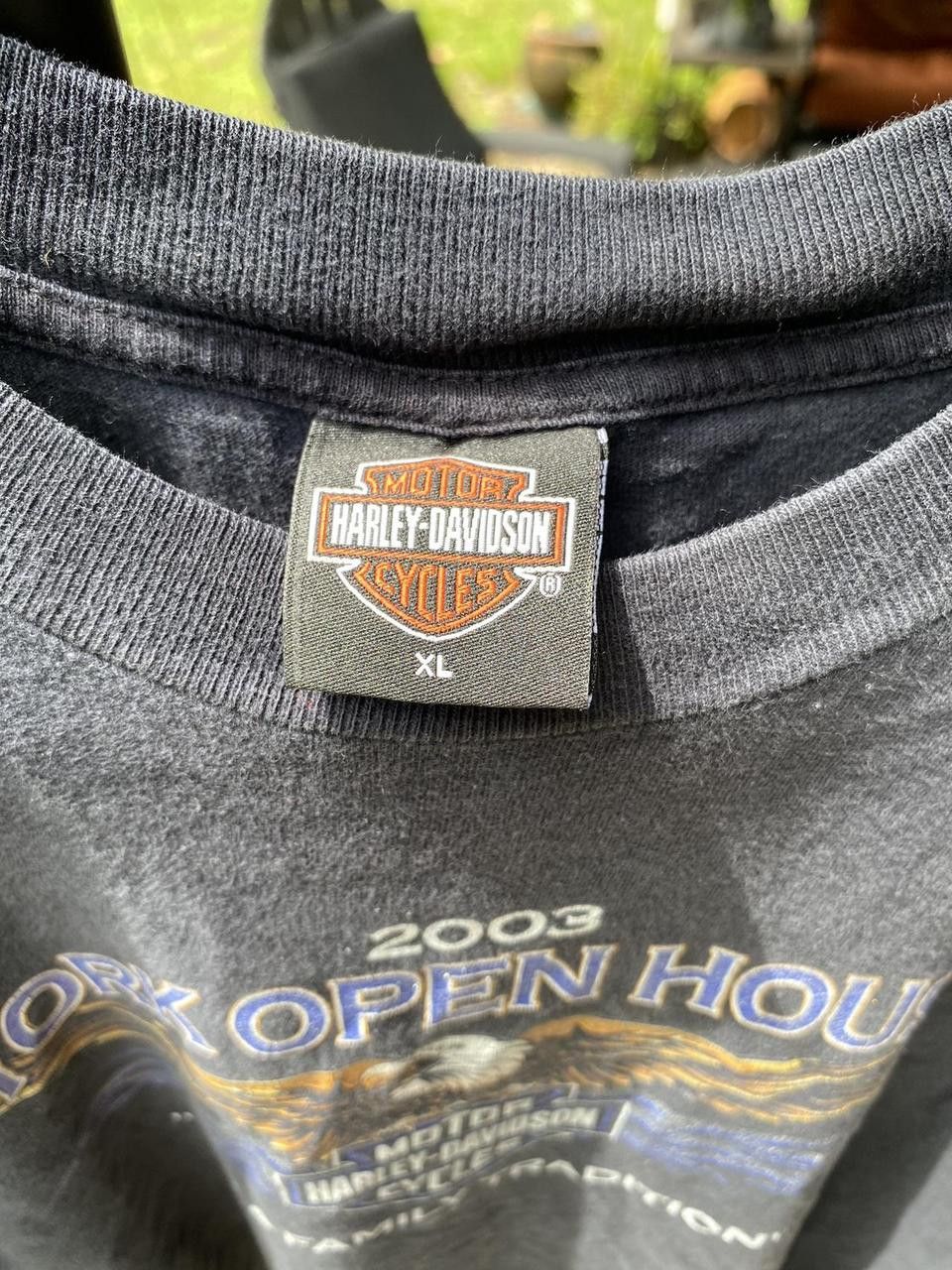 Harley Davidson Vintage 2003 Black Harley Davidson York Graphic Tee XL Size US XL / EU 56 / 4 - 7 Thumbnail