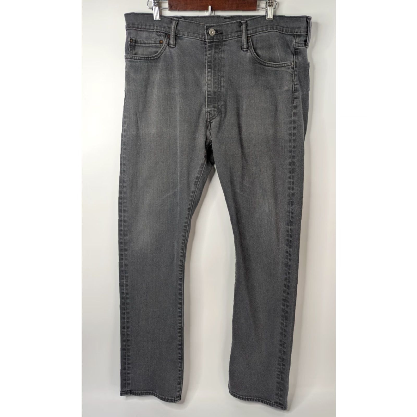 Levi's Levi's Jeans 513 Slim Straight Men's Size 38x34 Gray 08513-0479 Stealth Stretch Denim Cotton Polyester Elastane Size US 38 / EU 54 - 2 Thumbnail