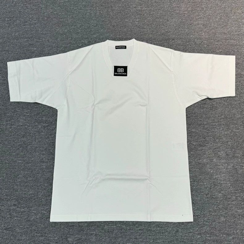 Balenciaga Balenciaga Double B logo V-neck white short sleeve T-shirt Size US XS / EU 42 / 0 - 1 Thumbnail