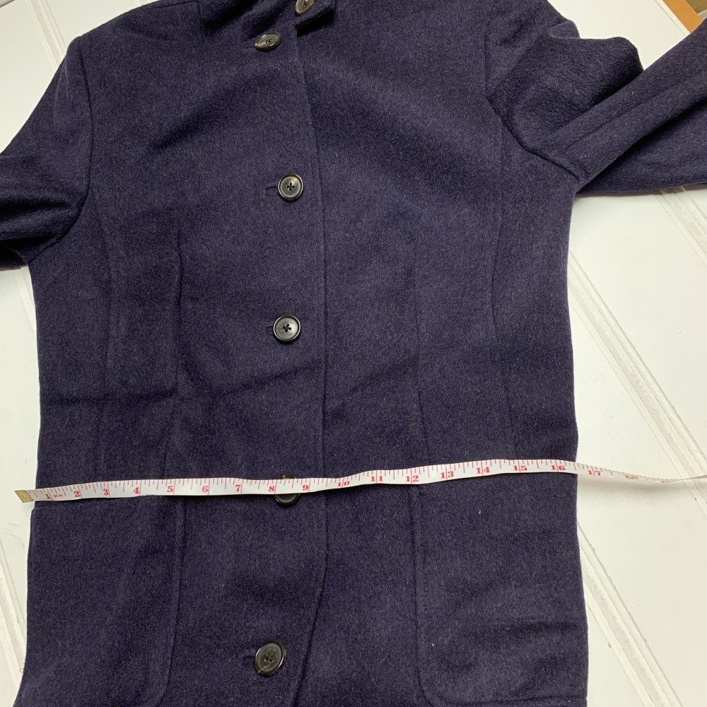 Brooks Brothers 10 Wool Alpaca Peacoat Jacket Purple Preppy