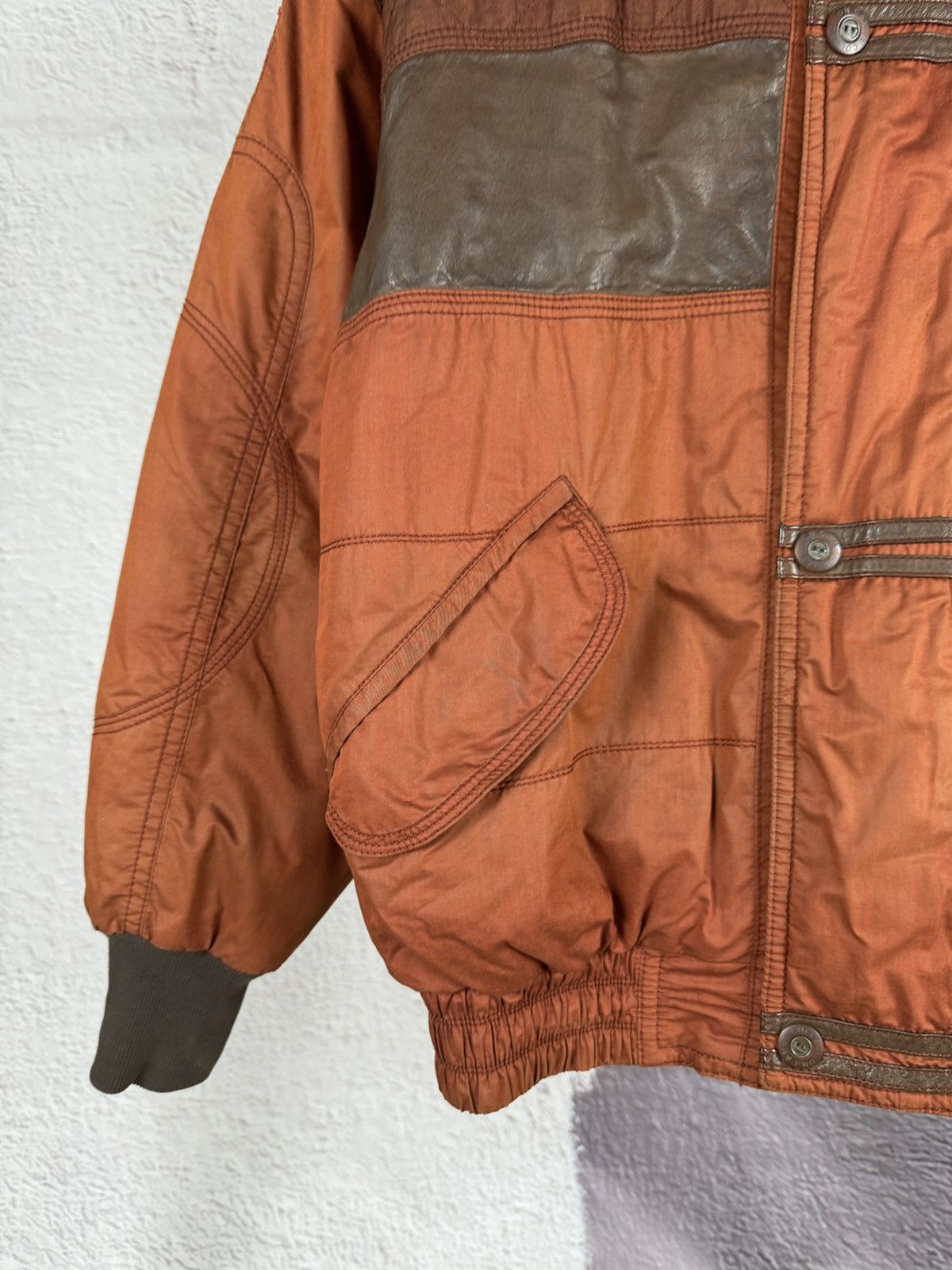 Camel Camel Collection vintage brick cotton leather winter jacket Size US L / EU 52-54 / 3 - 8 Thumbnail