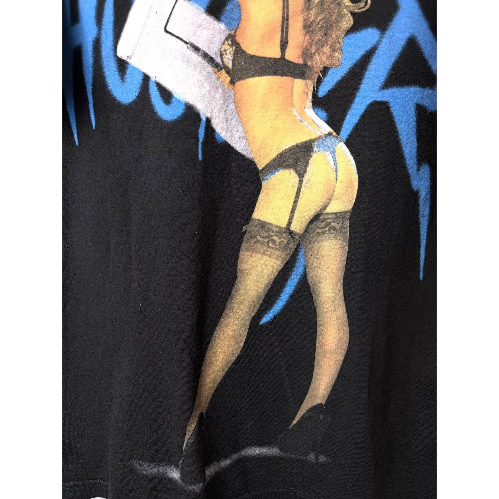 Rap Tees Vintage Hustler Naked Sexy Girl Rap Hip Hop TShirt Porn Star Size US L / EU 52-54 / 3 - 3 Thumbnail