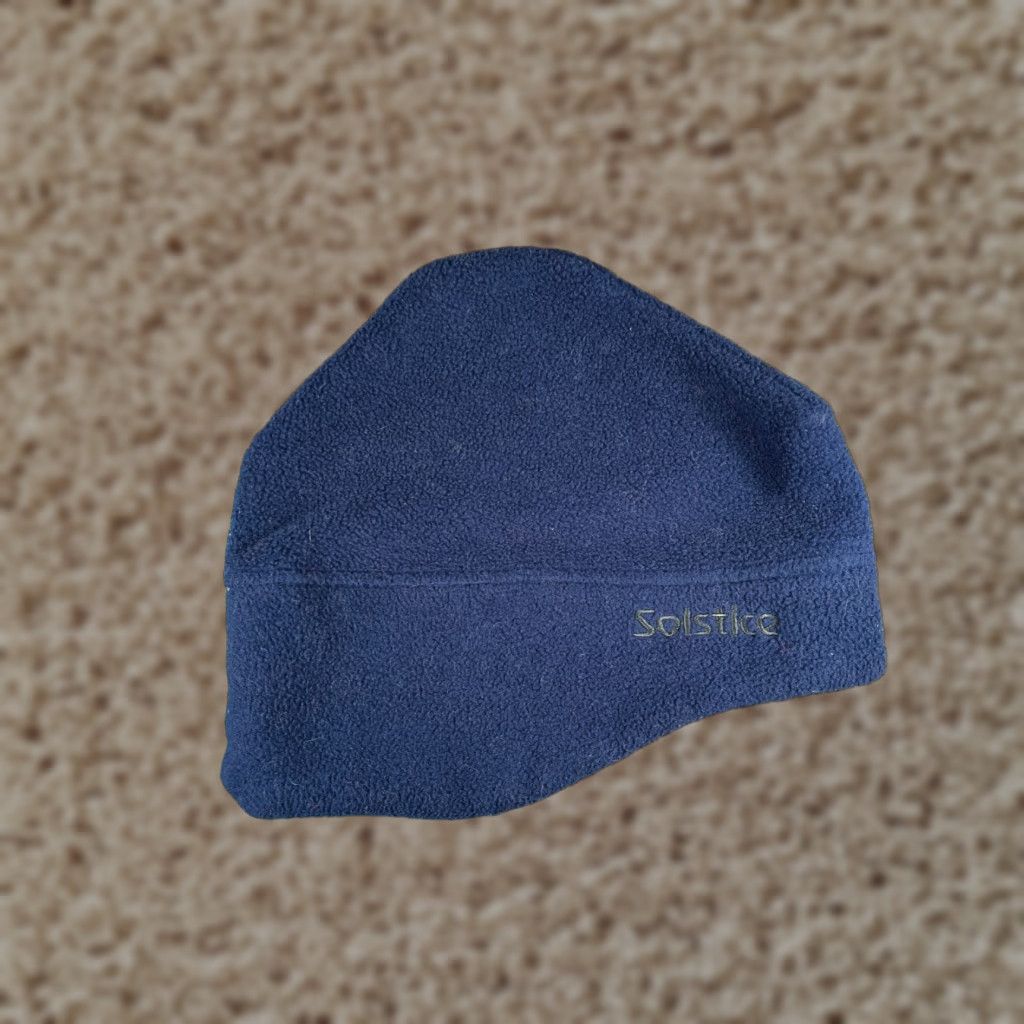 Vintage Solstice Beanie Hat Adult One Size Blue 100% Polyester Fleece Knit Beanie Unisex Adults Winter Fall Spring Outdoor Ski Mens Womens Size ONE SIZE - 1 Thumbnail