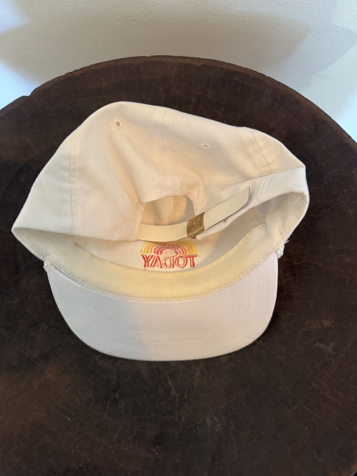 Vintage Vintage 80s NBC Today Show Leather Strapback Hat Size ONE SIZE - 5 Thumbnail