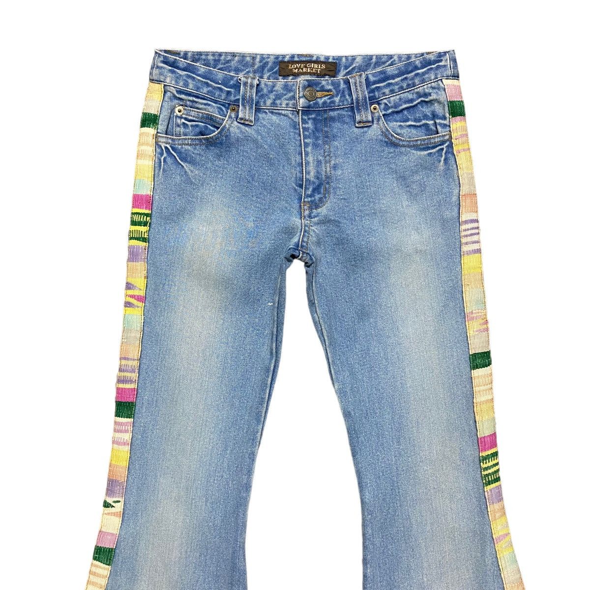 If Six Was Nine LOVE GIRL MARKET Hippie Denim Super Flare Jeans Size 27" / US 4 / IT 40 - 3 Thumbnail