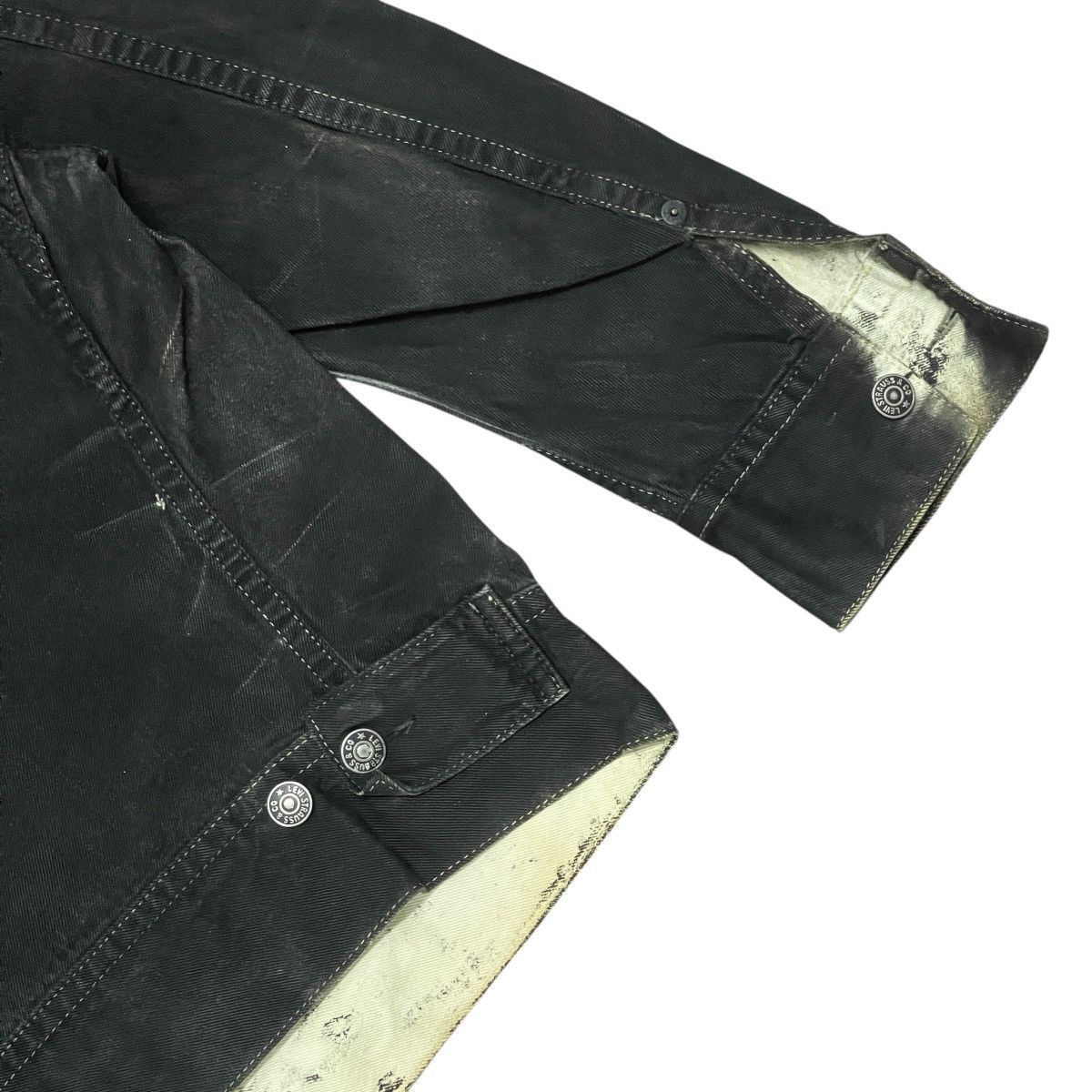 Levi's Vintage Y2k Levi’s Custom Split Bleach Denim Trucker Jacket Size US L / EU 52-54 / 3 - 14 Thumbnail