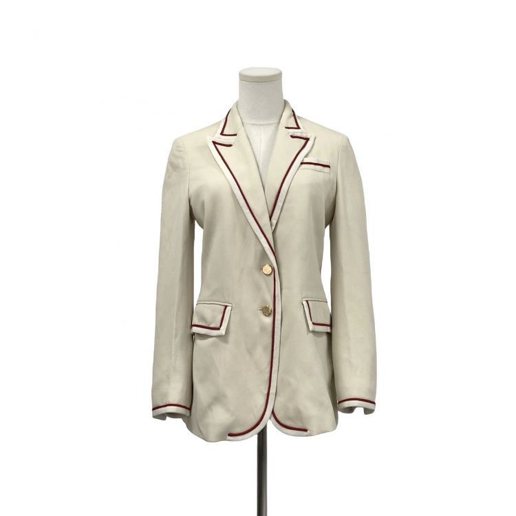 Gucci Gucci Cream Piping Blazer Size 42 Size M / US 6-8 / IT 42-44 - 1 Thumbnail