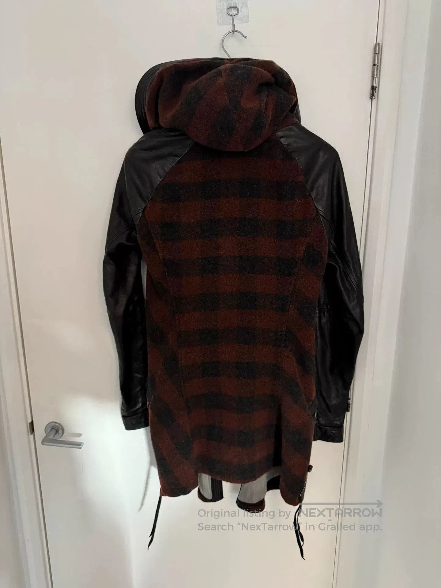 KMRii wool and leather hooded jacket. Size US M / EU 48-50 / 2 - 2 Thumbnail