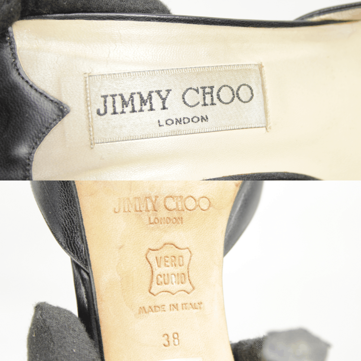 Jimmy Choo 00S Y2K Peep-Toe Heeled Mules Vintage Size US 8 / IT 38 - 14 Thumbnail