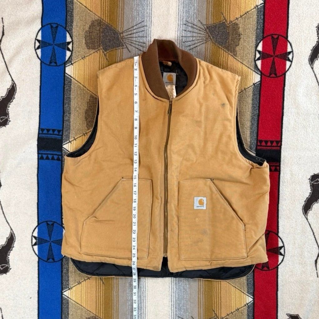 Carhartt VINTAGE Carhartt Vest Chore Lined Quilt 2XL USA Brown Men's Size 2XL 90s Workwear Size US XXL / EU 58 / 5 - 8 Thumbnail