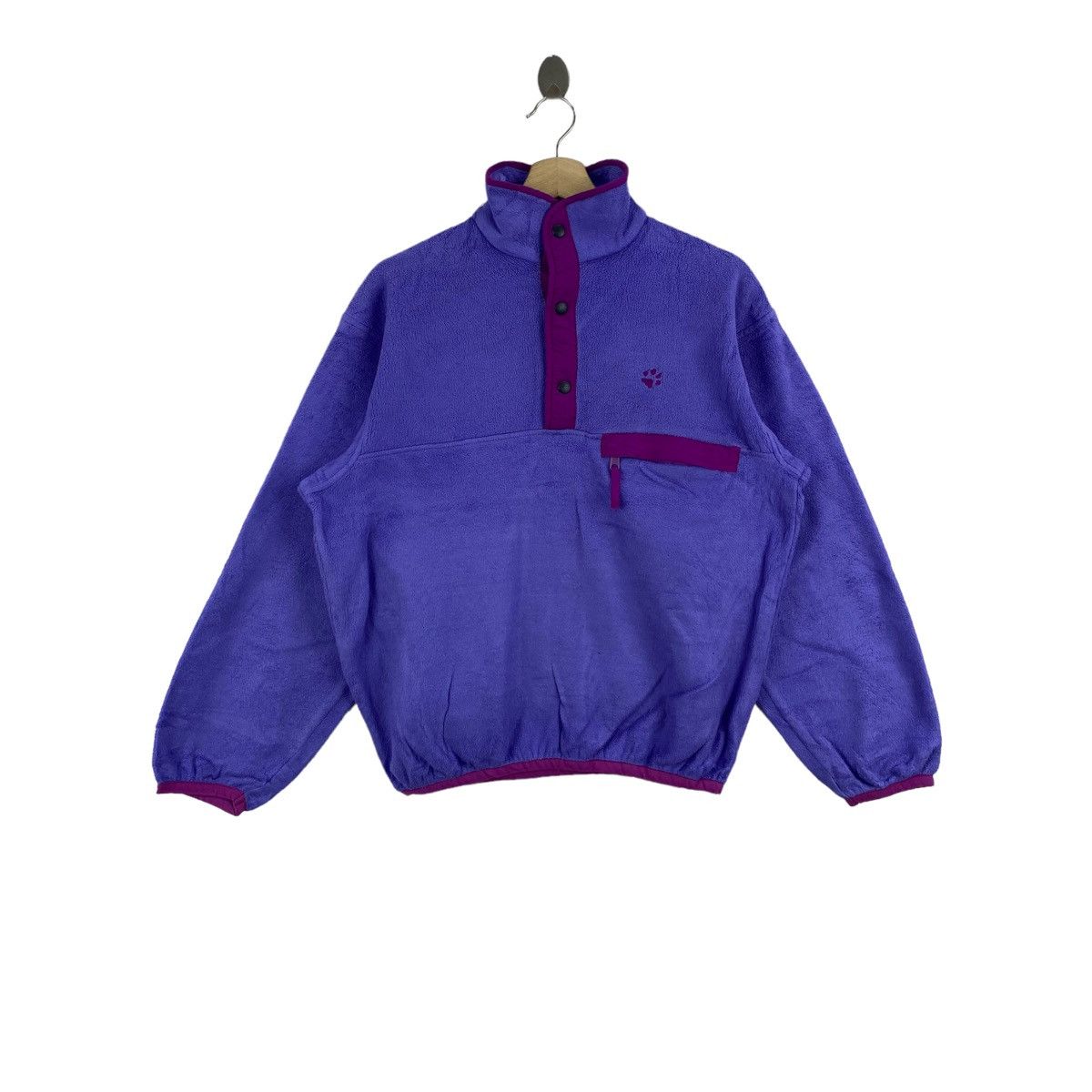 Vintage JACK WOLFSKIN Embroidered Logo Retro Sherpa Fleece