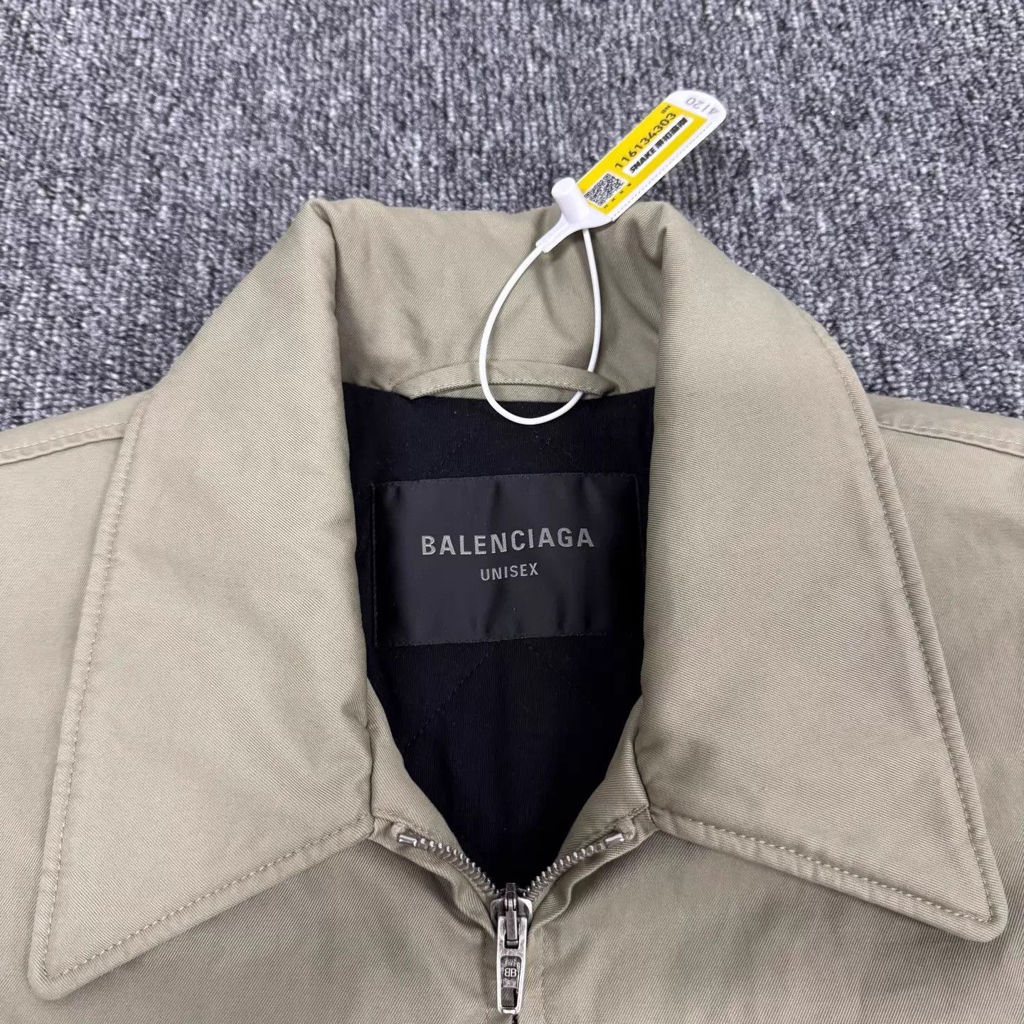 Balenciaga Balenciaga Khaki Oversized Collar Work Jacket S Size S / US 4 / IT 40 - 6 Thumbnail