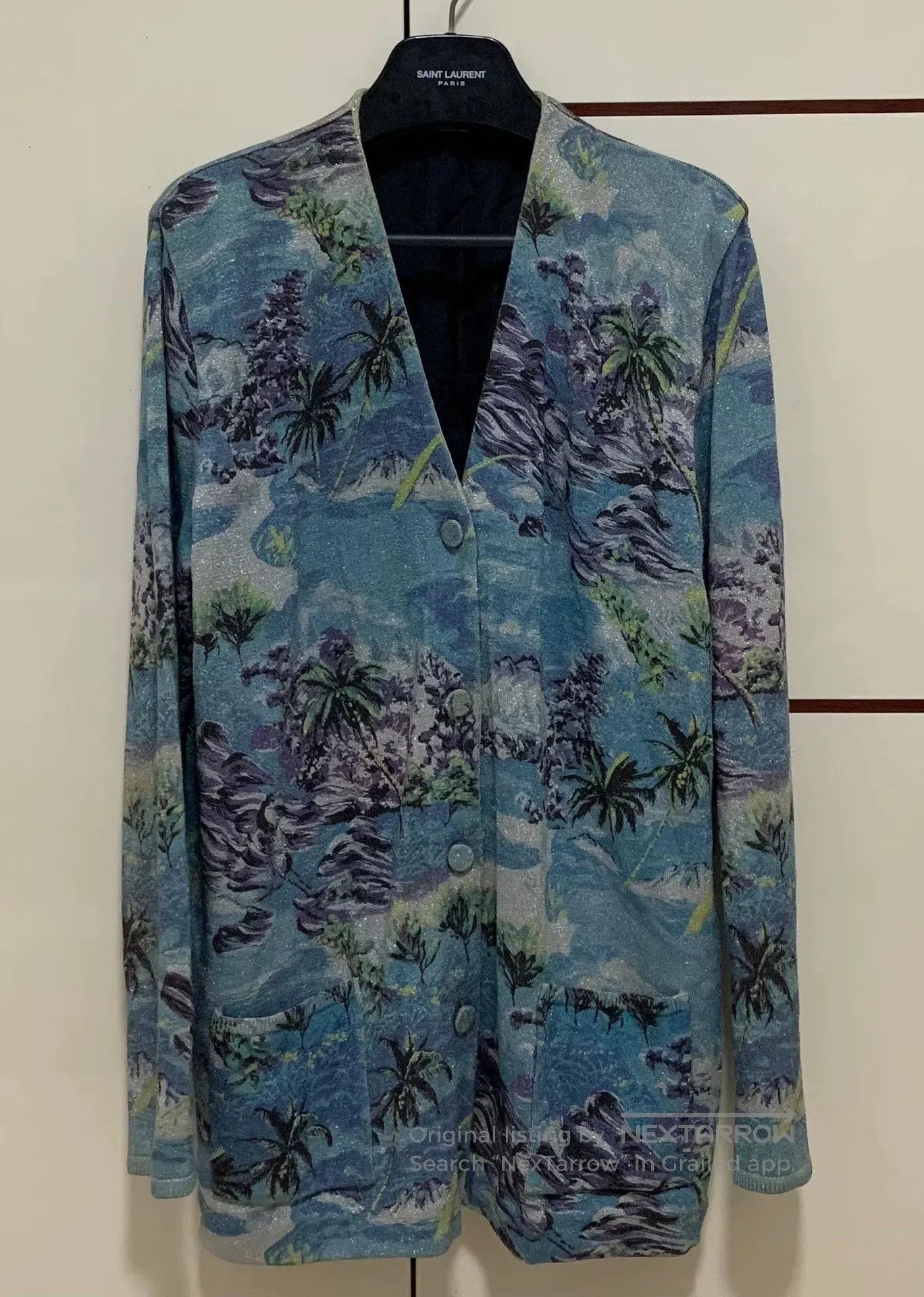 Saint Laurent Paris Saint Laurent Wave Pattern Cardigan. Size US M / EU 48-50 / 2 - 1 Thumbnail
