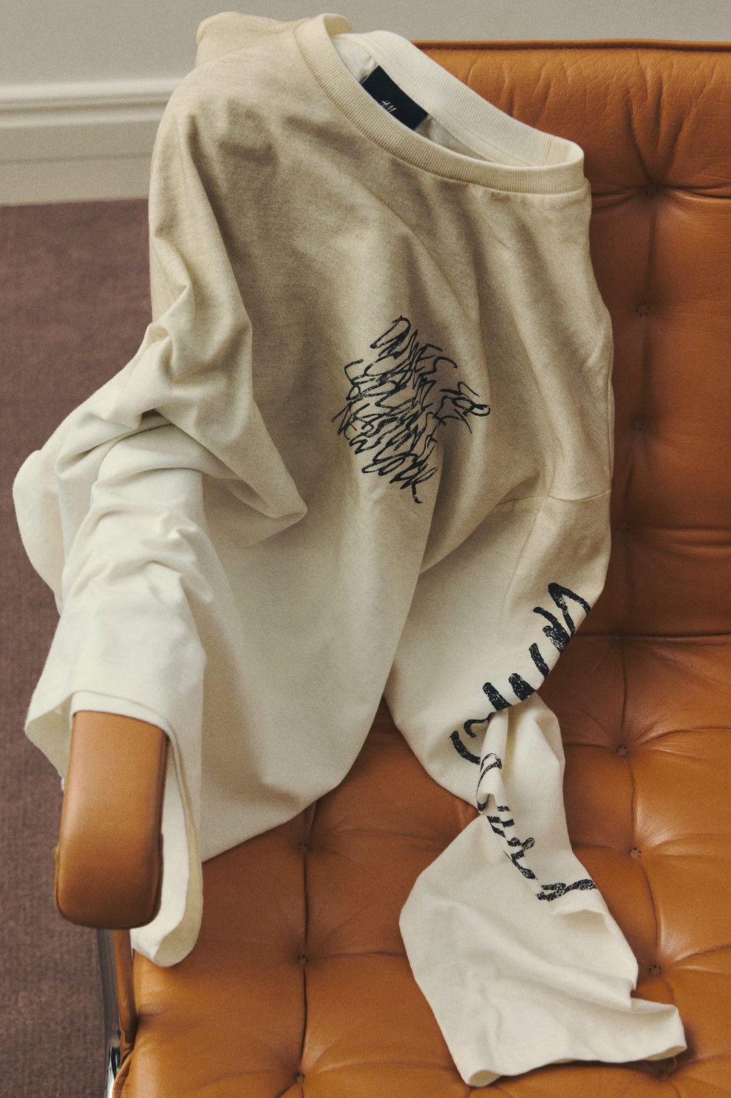 H&M OVERSIZED FIT LONG-SLEEVED JERSEY TOP Dimes Square Size US L / EU 52-54 / 3 - 7 Thumbnail