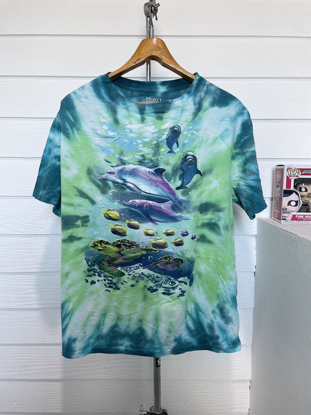 Vintage DOLPHINS & TURTLES TIE DYE Size US XL / EU 56 / 4 - 1 Thumbnail