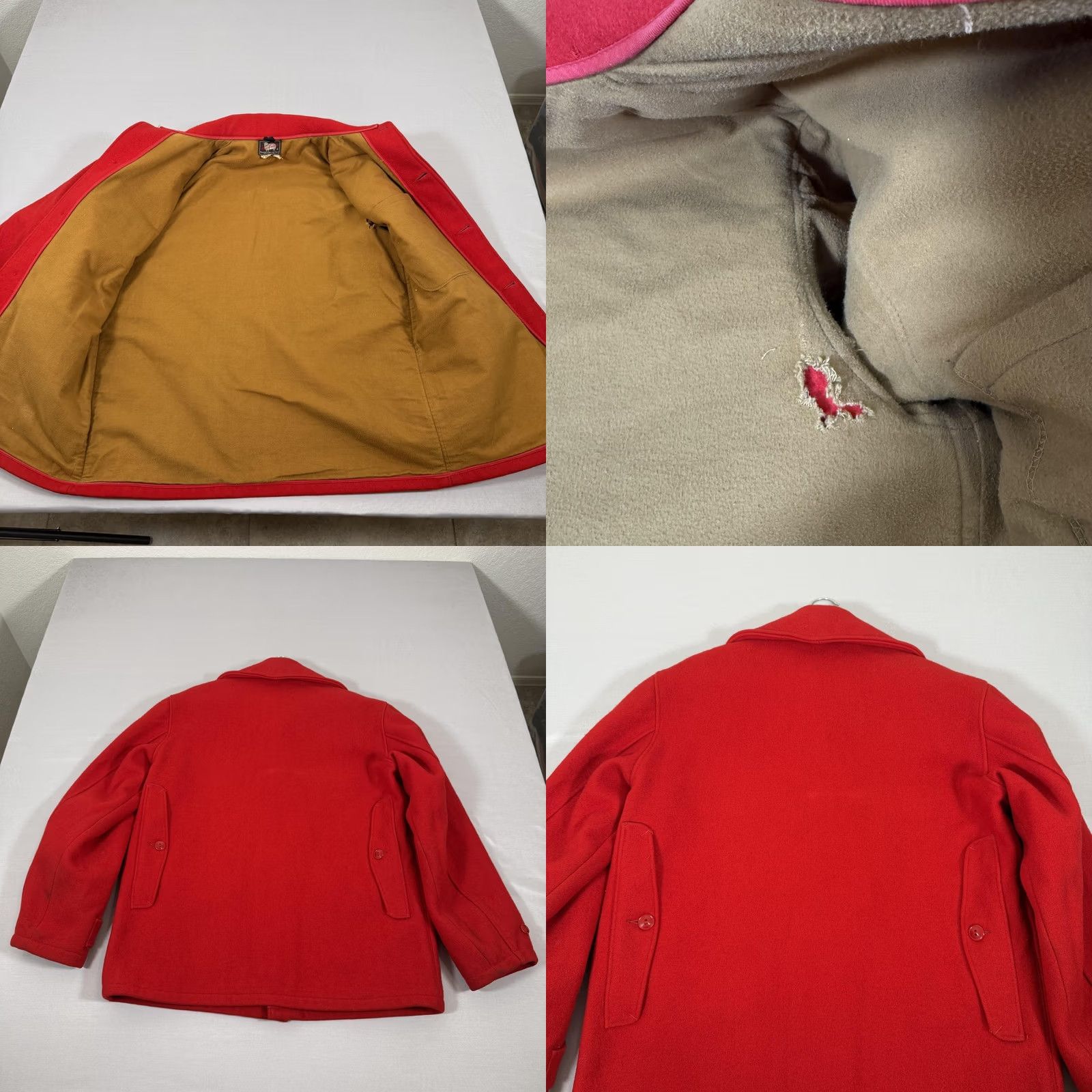 Vintage VINTAGE Woolrich Red Wool Hunting Coat Mens 42 Mackinaw Cruiser Parka 60s USA Size US XS / EU 42 / 0 - 9 Thumbnail