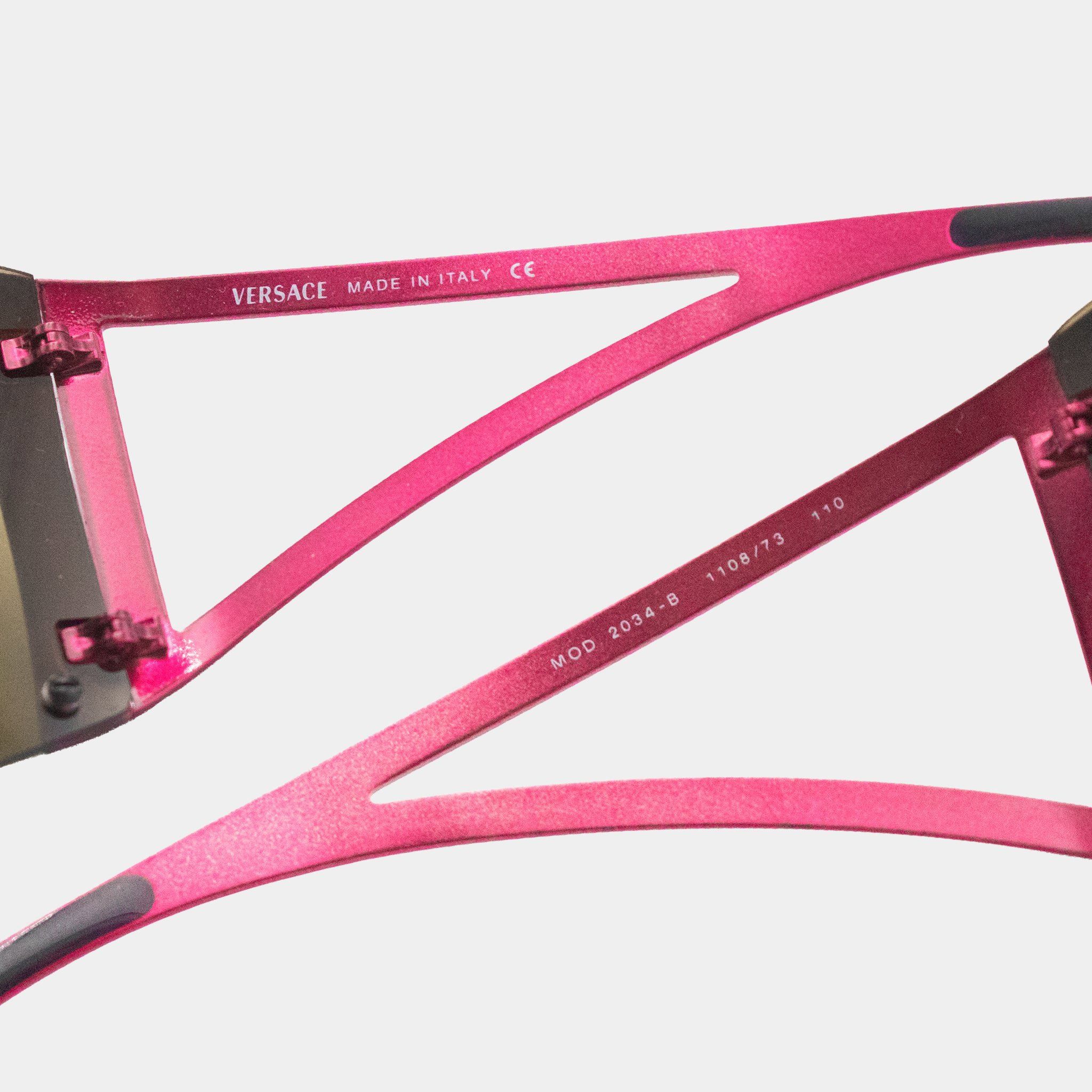 Versace Versace Swarovski Pink Frame Sunglasses Size ONE SIZE - 4 Thumbnail