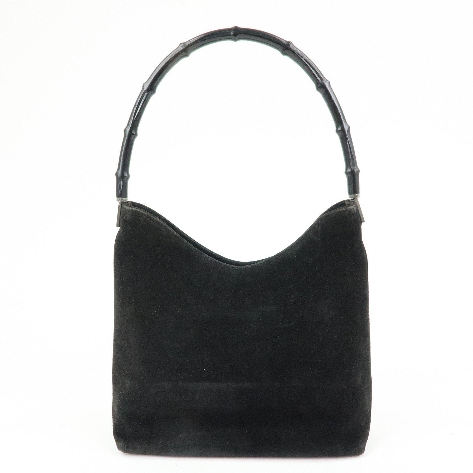 Gucci Gucci Bamboo Suede Shoulder Bag Black Size ONE SIZE - 2 Thumbnail