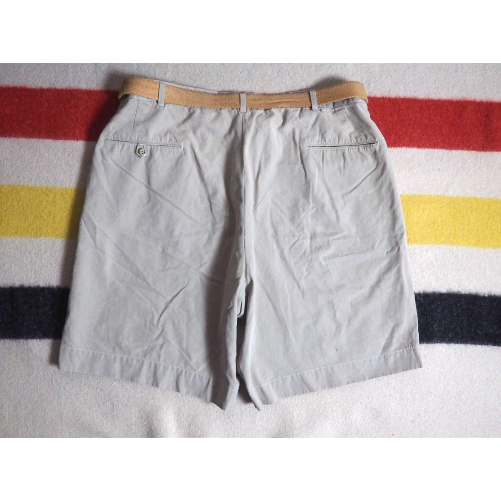 Abercrombie & Fitch VINTAGE Abercrombie & Fitch Army Safari Khaki Shorts Mens 36W 36" Waist 20" Length Beige Chino Casual Military 50s Size US 36 / EU 52 - 2 Thumbnail