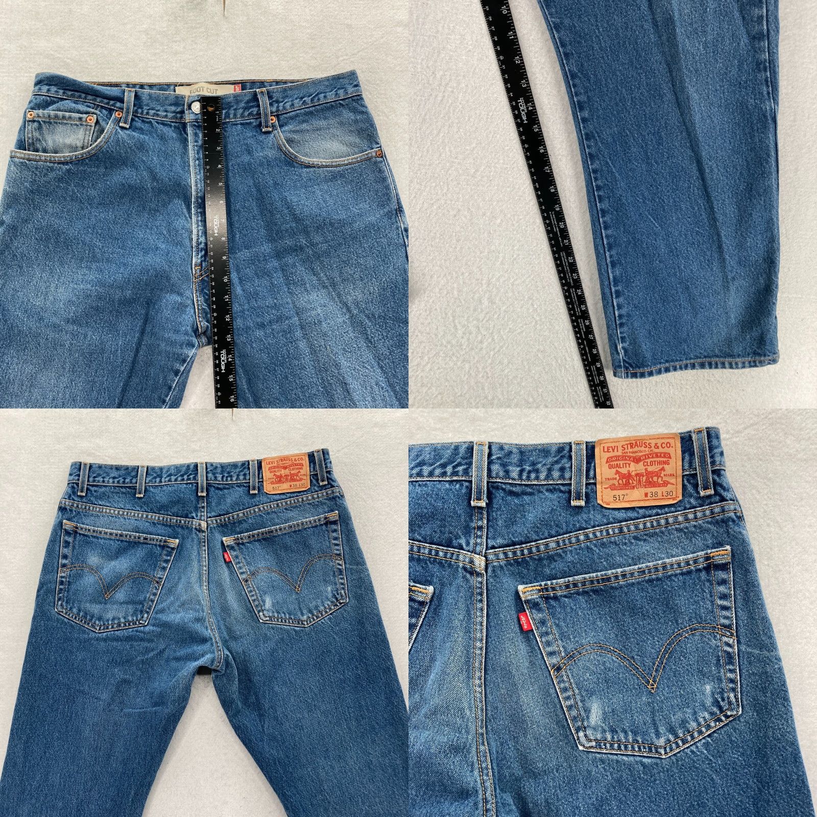 Levi's Vintage Levi's 517 Jeans Mens 38x30 Medium Wash Blue Denim Bootcut Mid Rise USA Jeans Mens 38x30 Blue Denim Bootcut 517 Levi's Size US 38 / EU 54 - 8 Thumbnail