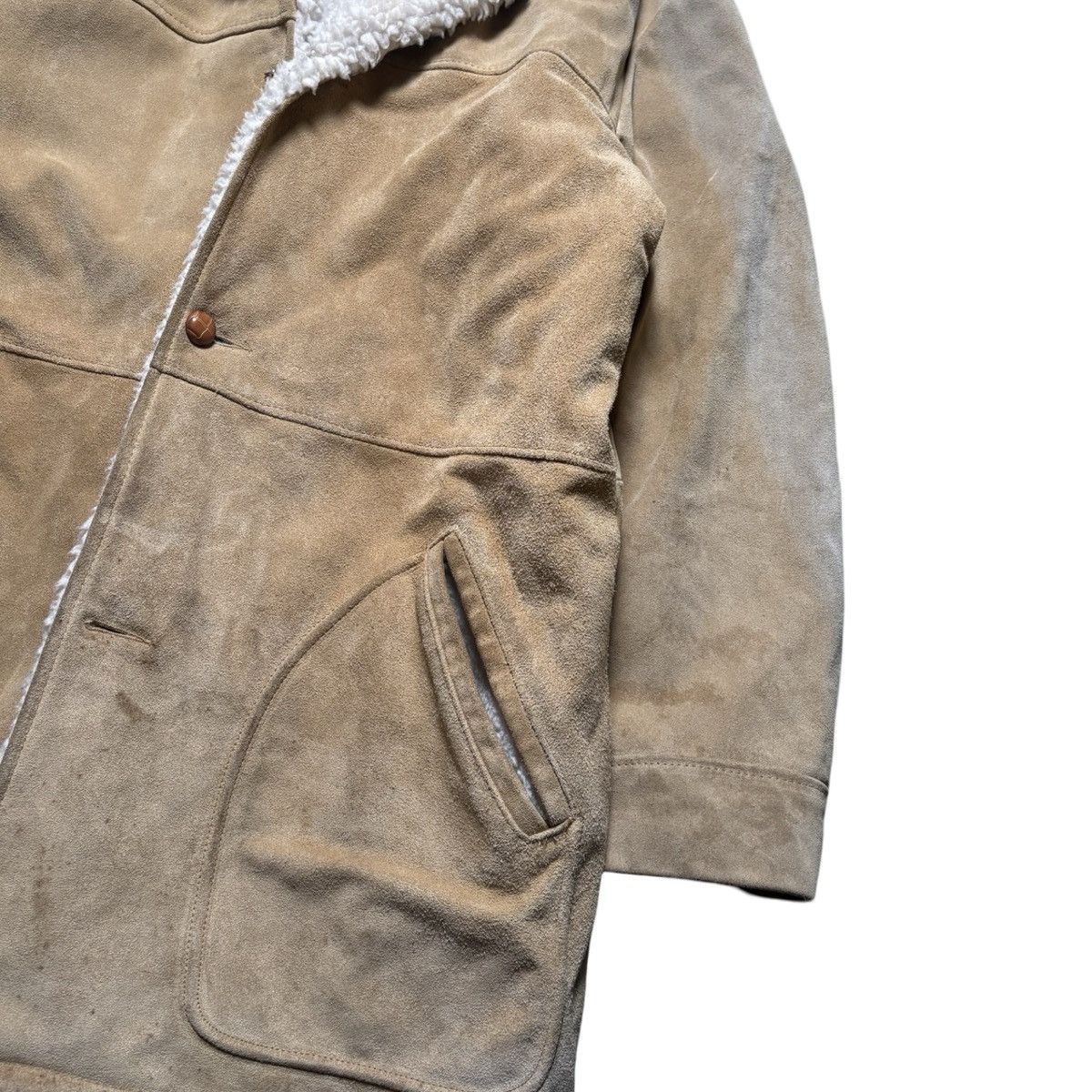Sears True Vintage 70s Sears Fieldmaster Sherpa 48 Leather Jacket Size US L / EU 52-54 / 3 - 2 Thumbnail