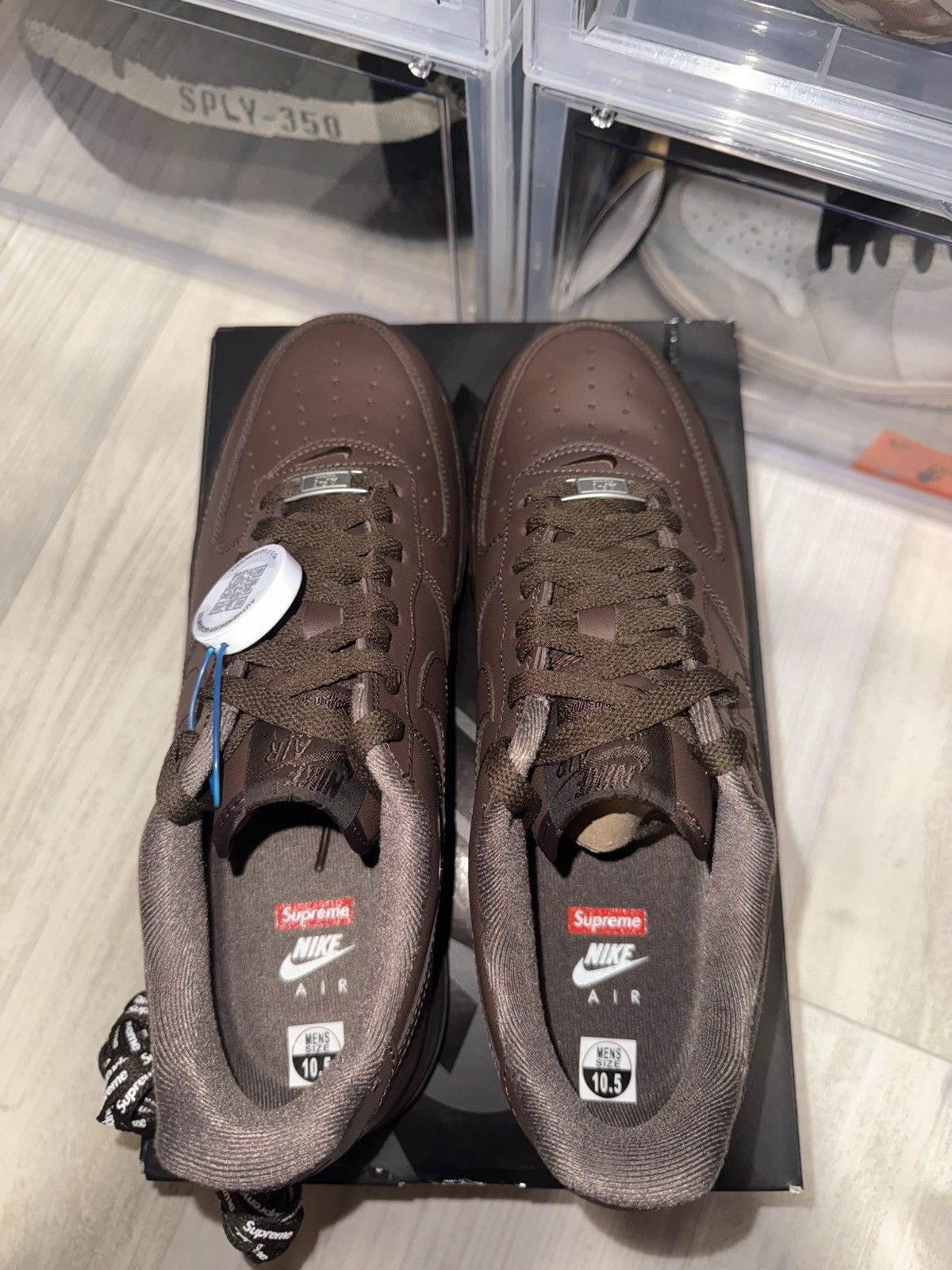 Nike × Supreme Nike x Supreme Air Force 1 Low Baroque Brown Size US 10.5 / EU 43-44 - 6 Thumbnail