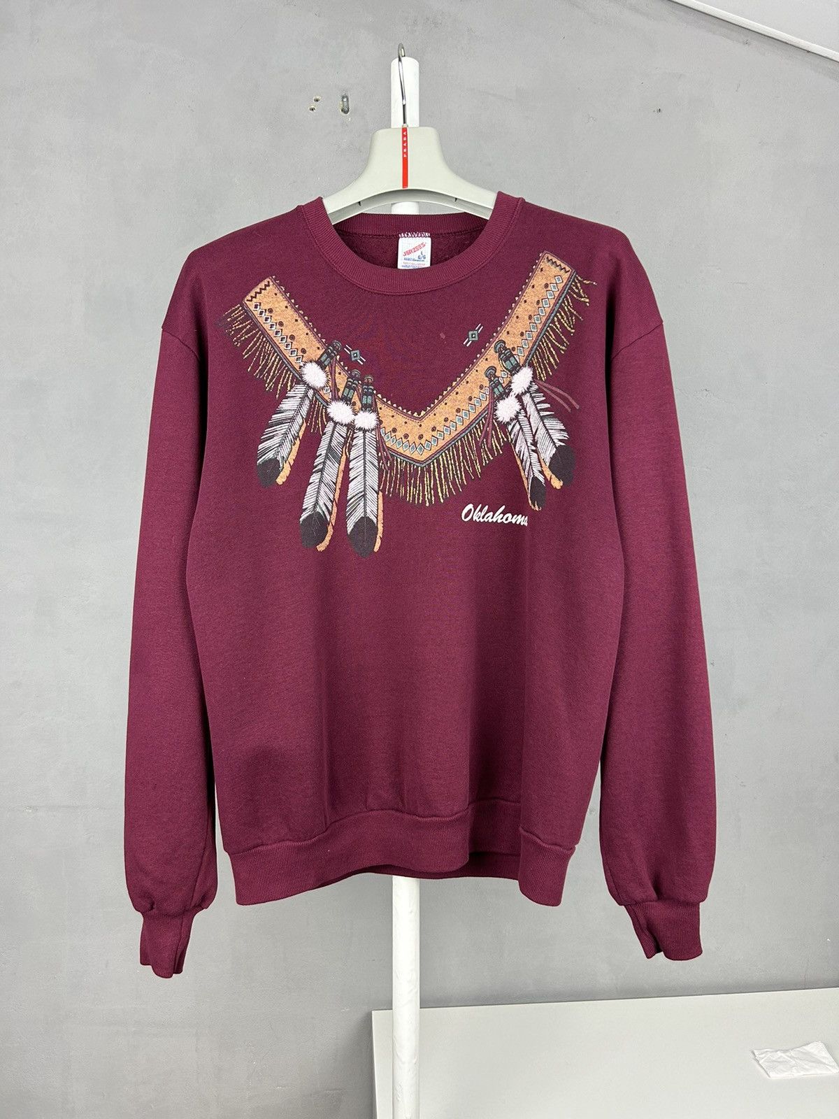 Jerzees Vintage Jerzees Oklahoma Sweatshirt Made in USA Size L Size US L / EU 52-54 / 3 - 1 Thumbnail
