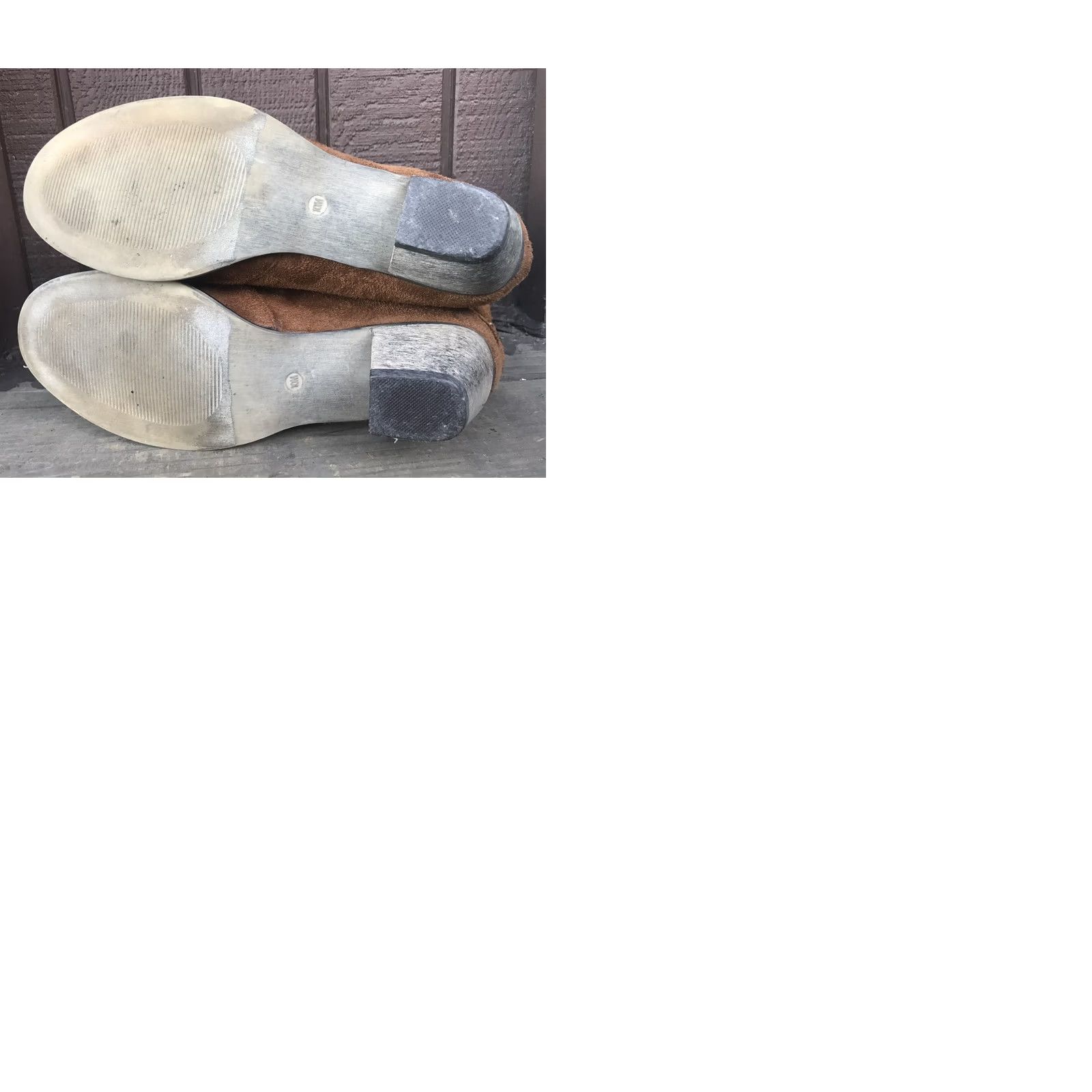 Vintage ID REQUIRED CHARGER Ankle Boots Women 10M Brown Slip-On Buckle Monk Strap Boots Size US 10 / IT 40 - 9 Thumbnail