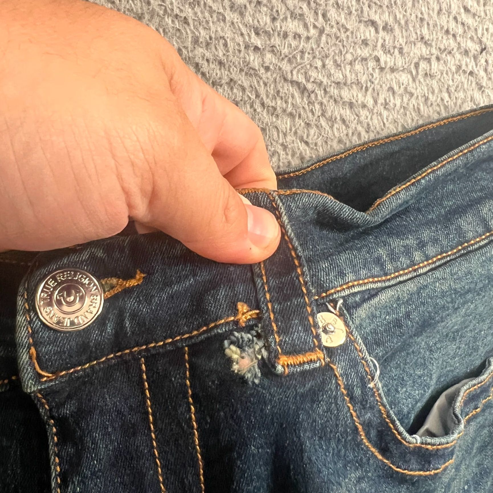 True Religion VINTAGE True Religion Ricky Jeans Men's Size 34 Straight Leg Denim Blue 2000s Size US 34 / EU 50 - 6 Thumbnail