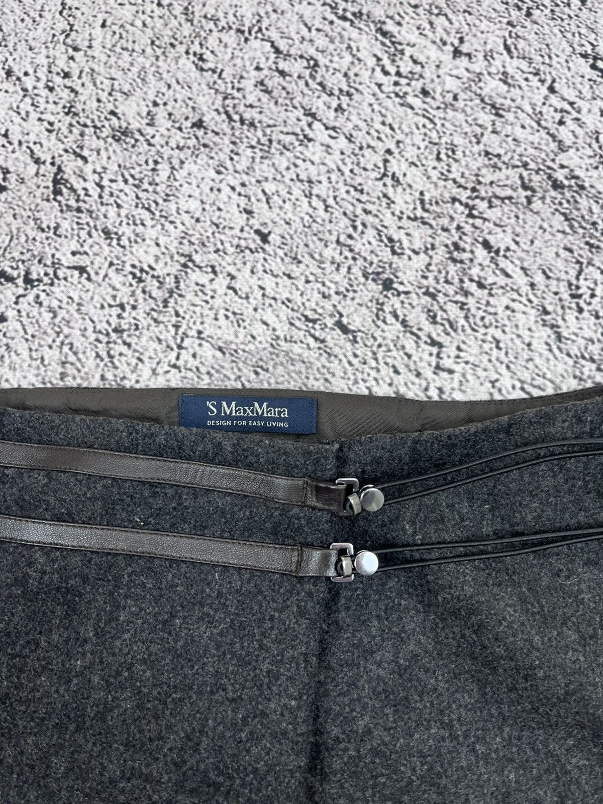 Max Mara S MAX MARA WOOL WRAP SKIRT ARCHIVE LUXURY MINIMALIST GREY Size 27" / US 4 / IT 40 - 5 Thumbnail