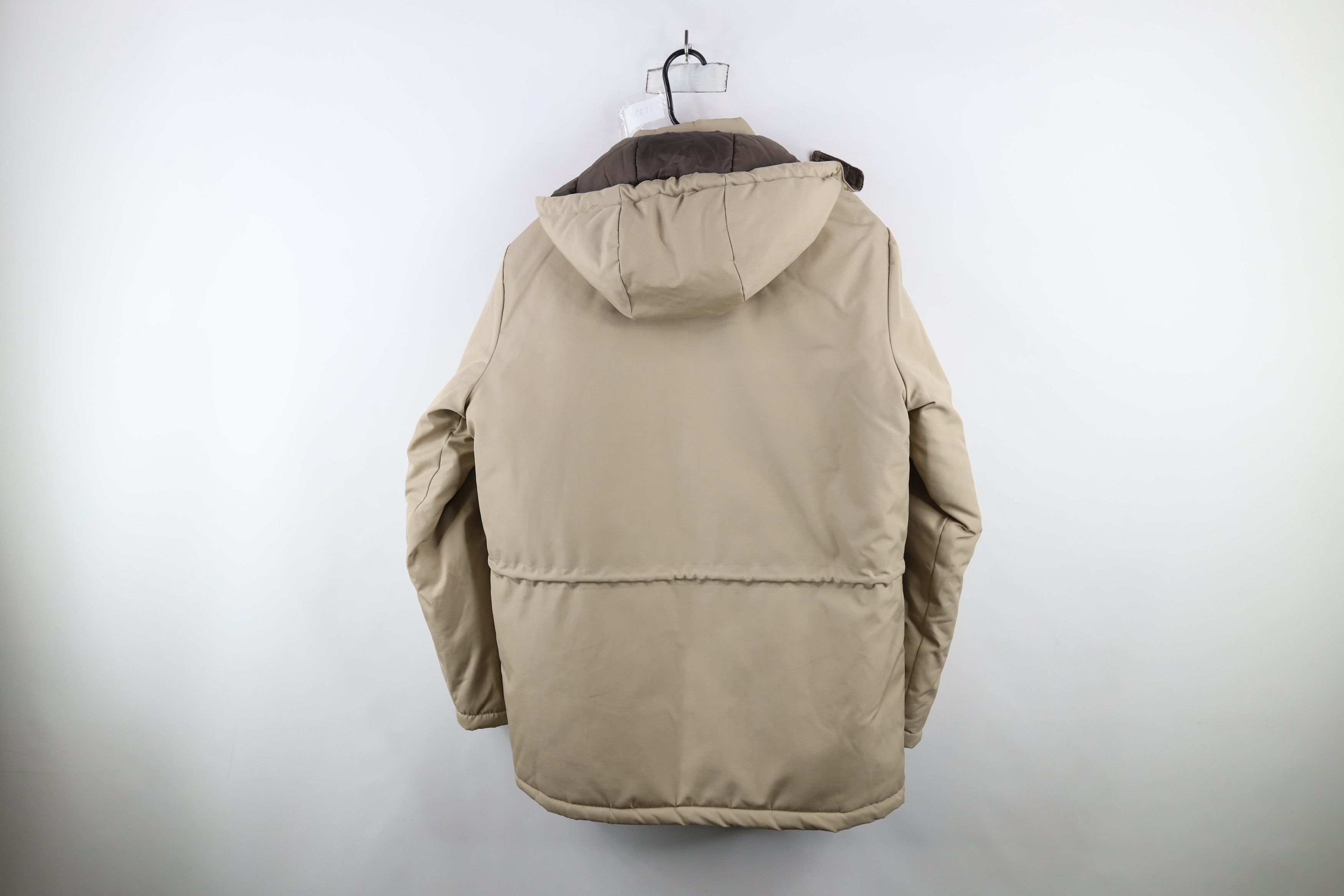Vintage Vintage 90s Streetwear Hooded Puffer Parka Jacket Tan Size US M / EU 48-50 / 2 - 14 Thumbnail
