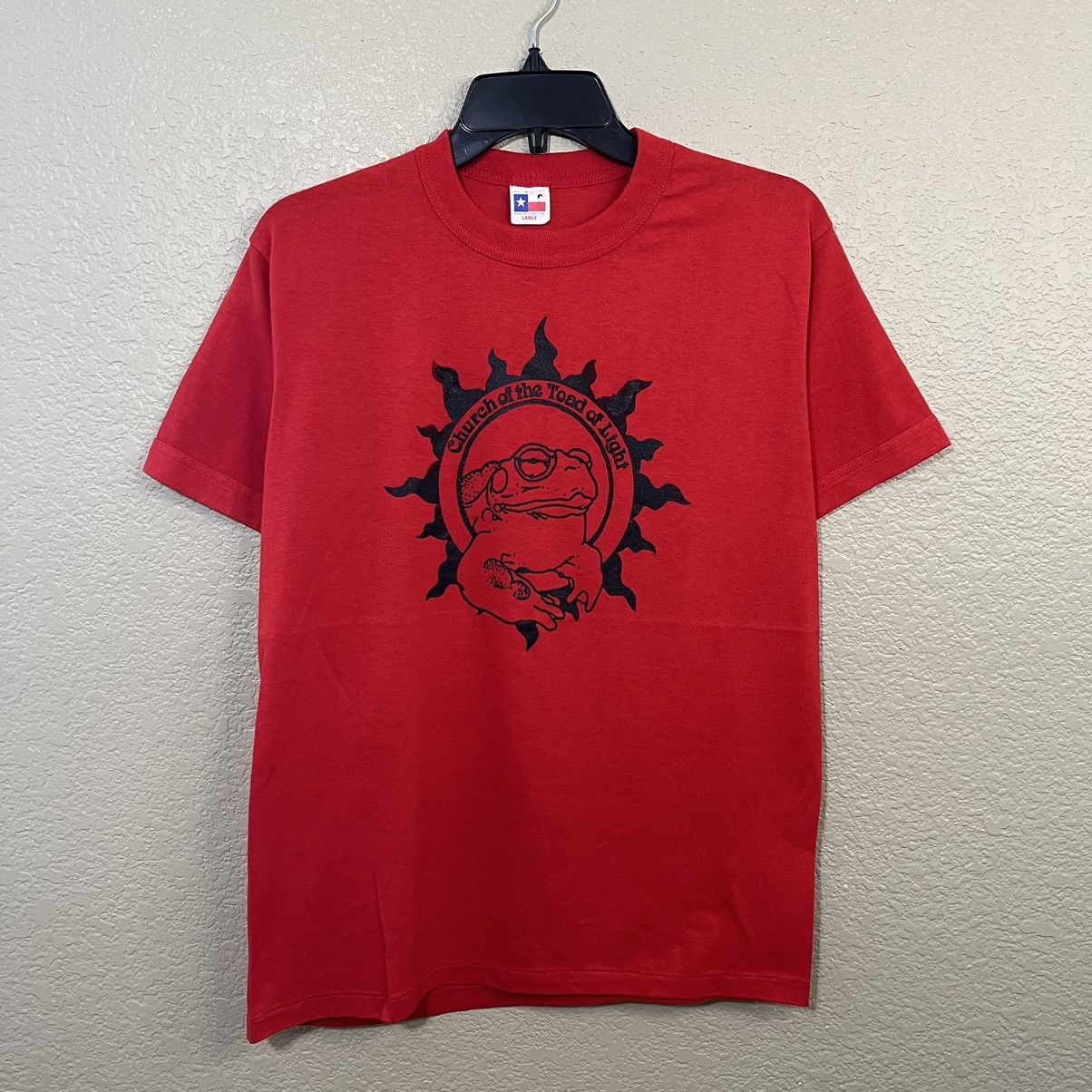 Vintage Bufo Alvarius The Church of Toad of Light Vintage T-Shirt Size US L / EU 52-54 / 3 - 1 Thumbnail
