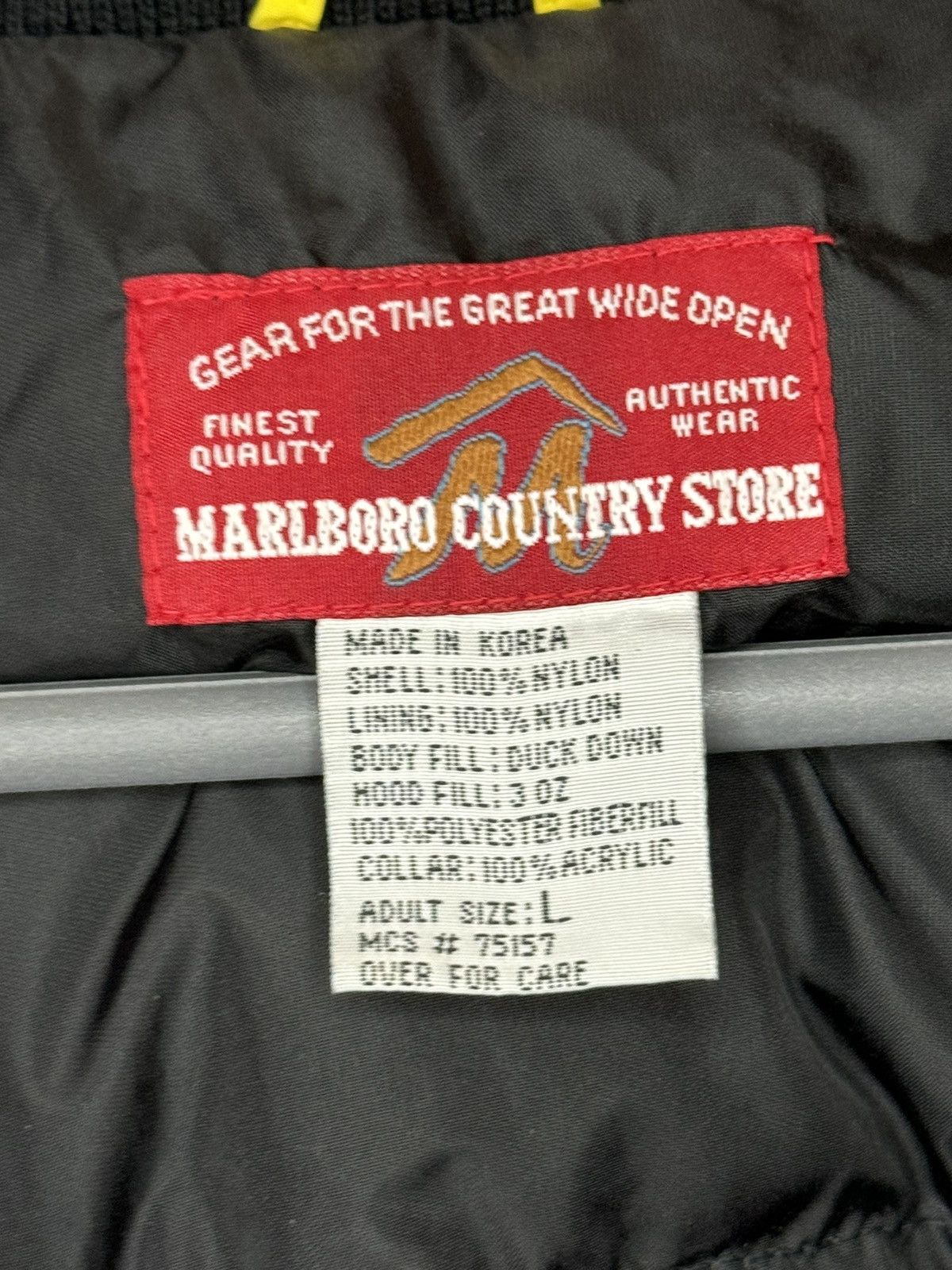 VTG Marlboro Country Store Mens on sale M Nylon/Duck Down Authentic Puffer Parka Jacket