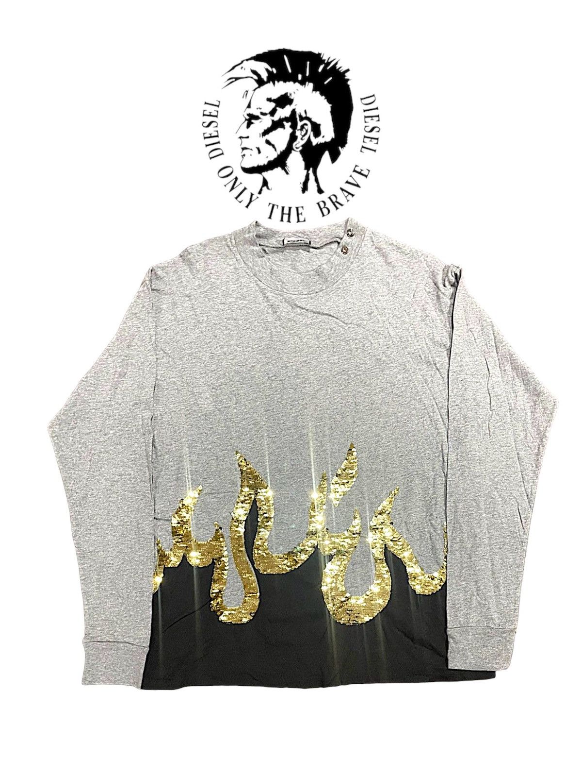 Diesel × Diesel Black Gold Diesel Gold Fire Flames Shirts Size US M / EU 48-50 / 2 - 5 Thumbnail