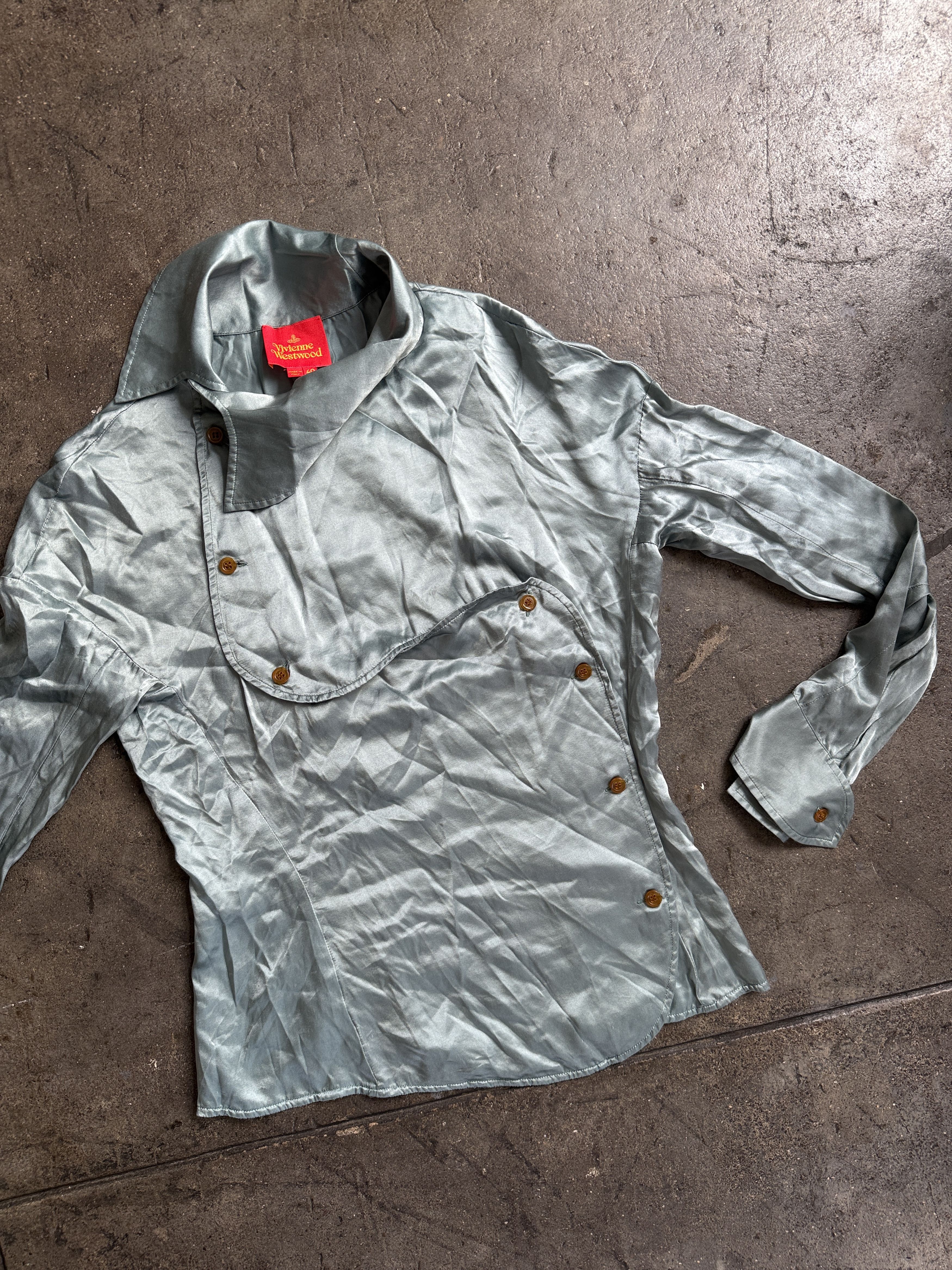 Vivienne Westwood 2016 New Red Label Silk Shirt w/ S Front Button Up Style Size S / US 4 / IT 40 - 14 Thumbnail