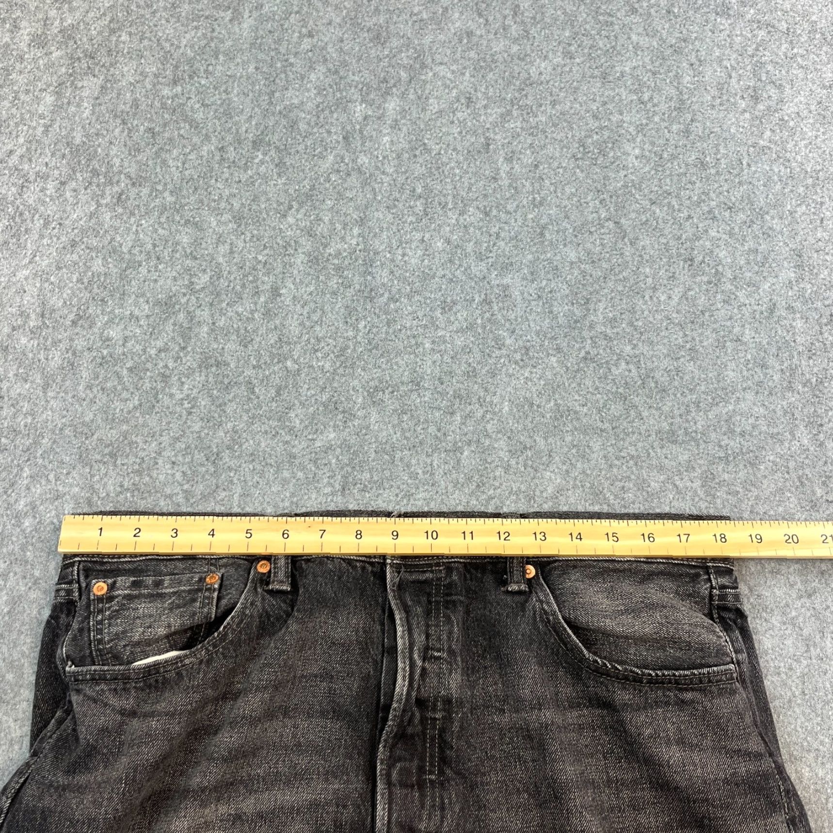 Levi's Levi's 501 Jeans Mens Regular Straight 38 32 Dark Grey Cotton Button Fly Denim 5-Pocket Design Size US 38 / EU 54 - 6 Thumbnail