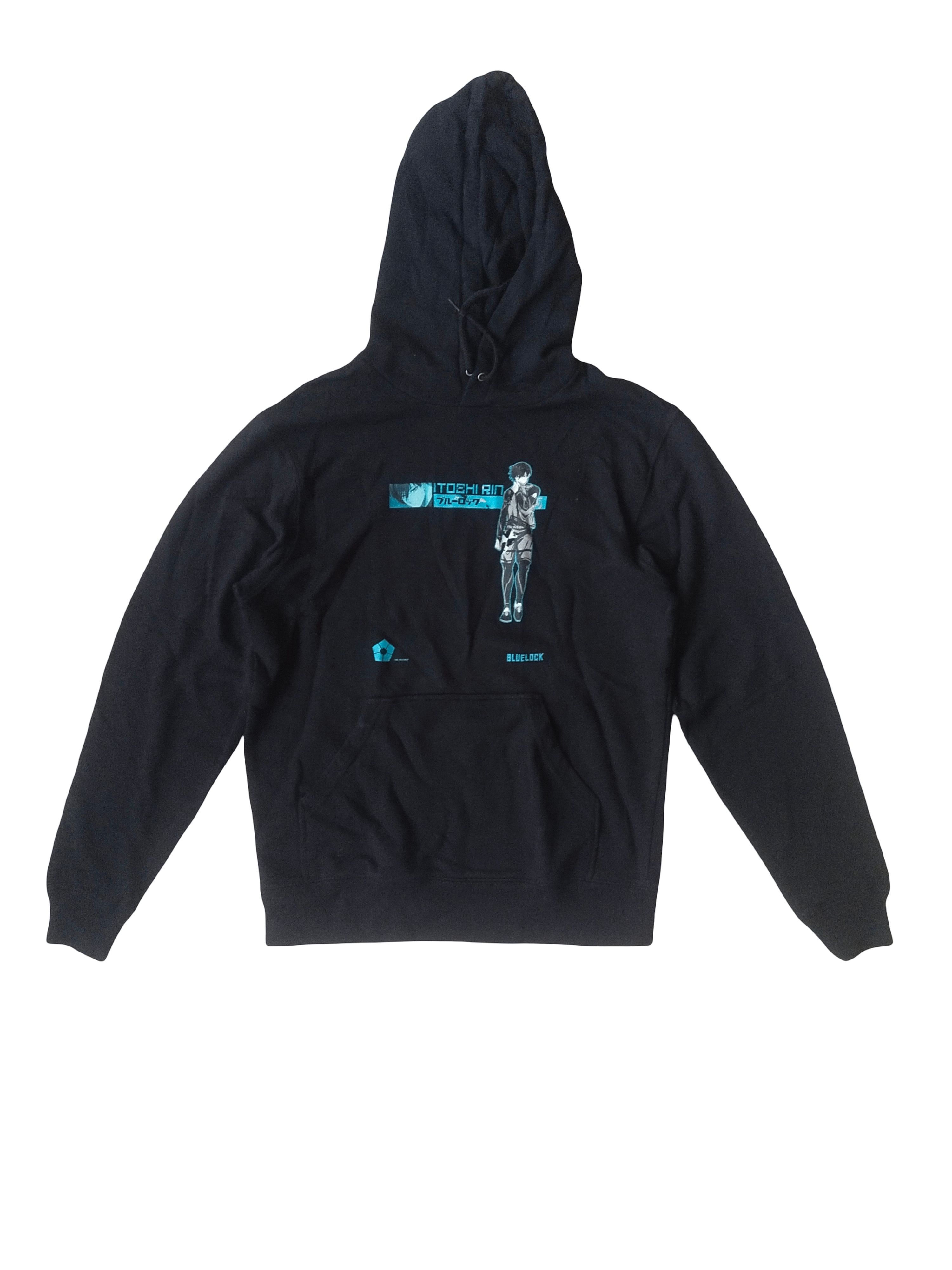 Anime Blue Lock Itoshi Rin Promo Distressed Print Anime Hoodie Size US M / EU 48-50 / 2 - 1 Thumbnail