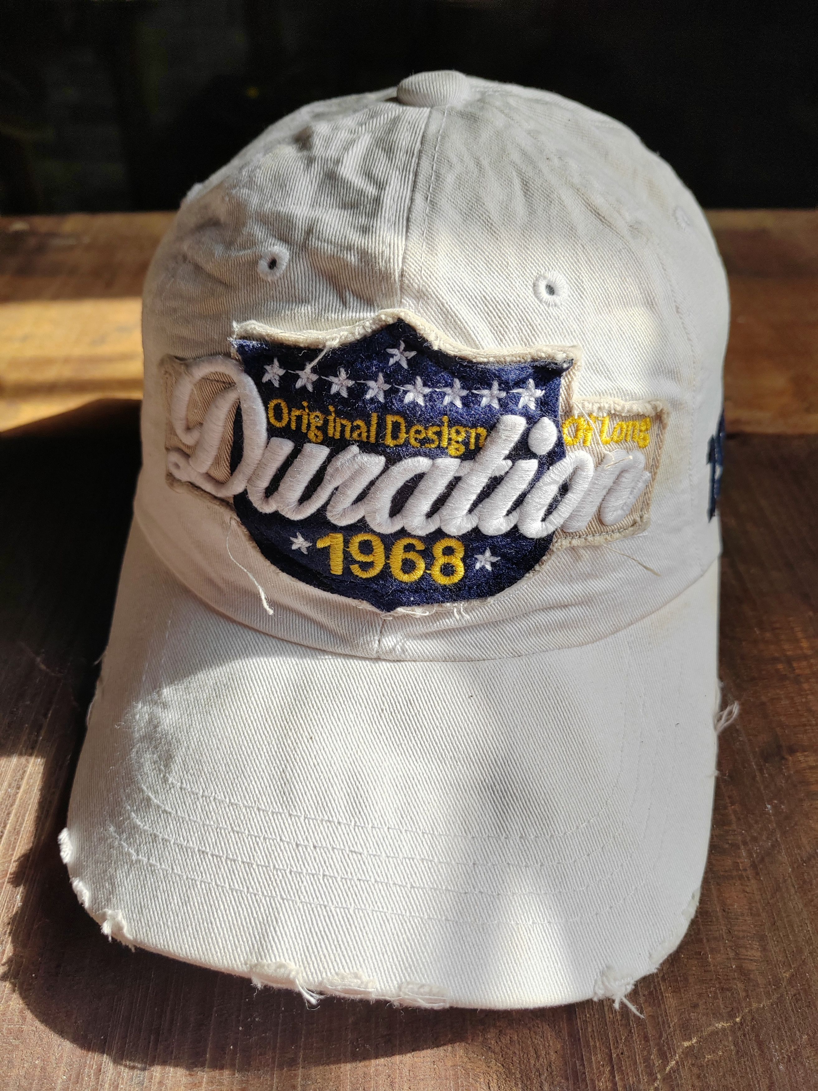 Vintage Vintage Duration Distressed Style Cap Hat Size ONE SIZE - 1 Thumbnail